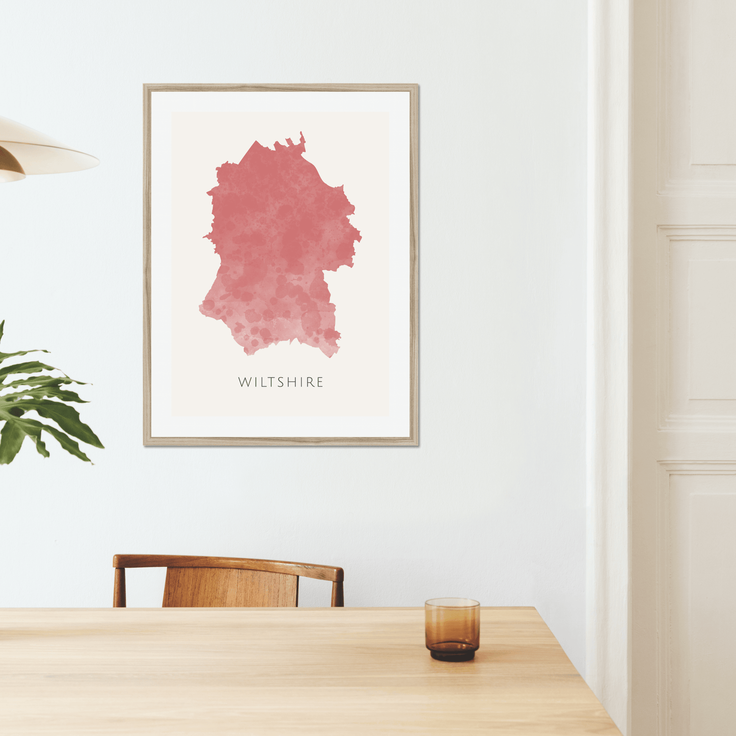 Wiltshire - Framed & Mounted Map