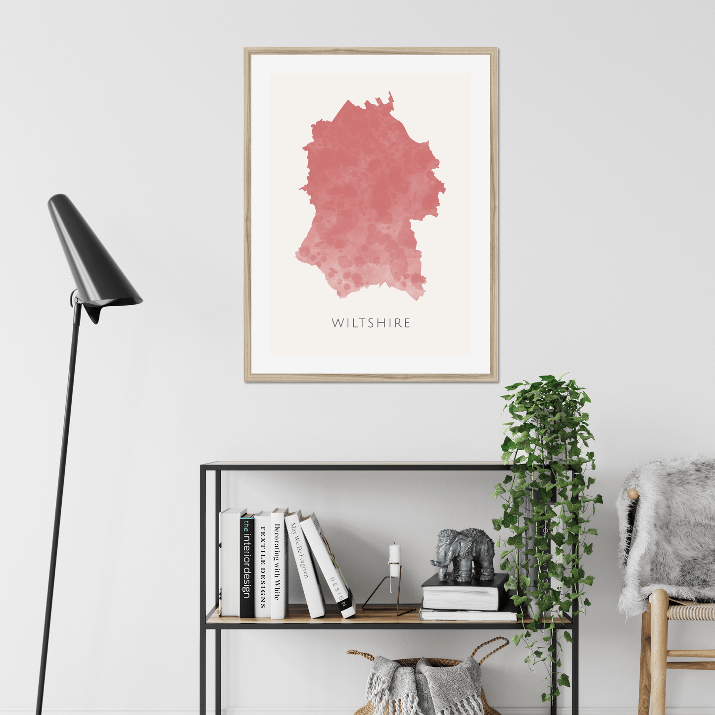 Wiltshire - Framed & Mounted Map