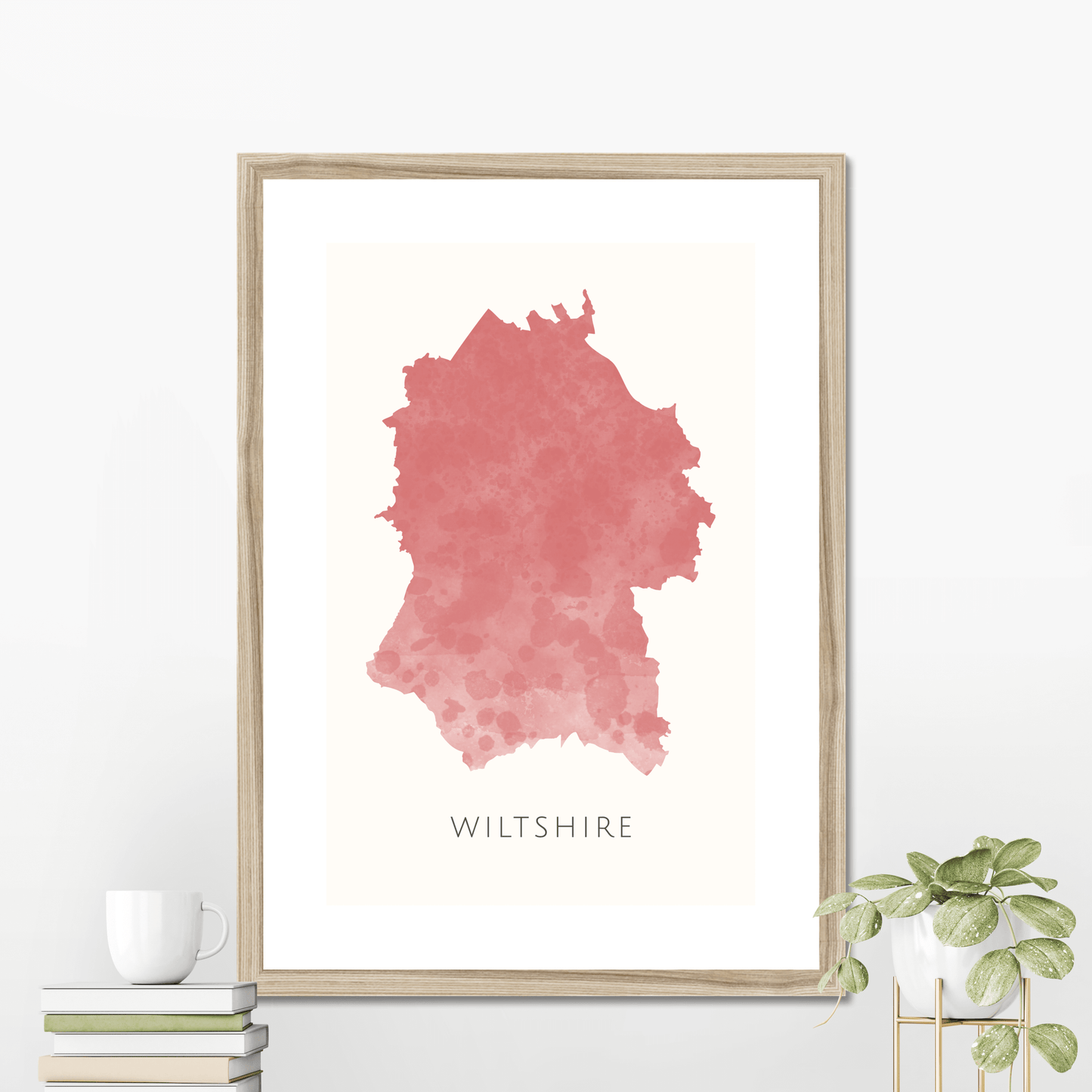 Wiltshire - Framed & Mounted Map