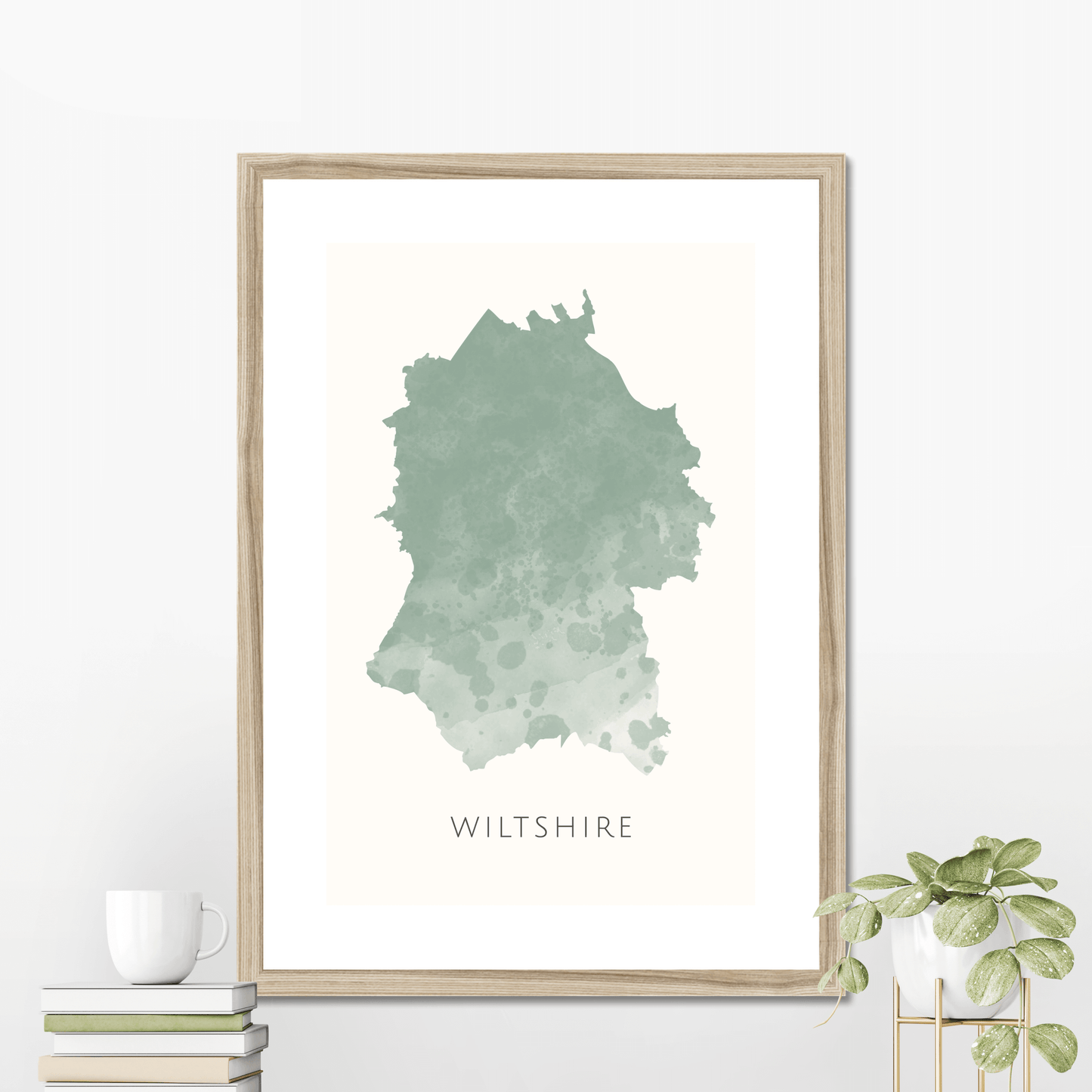 Wiltshire - Framed & Mounted Map