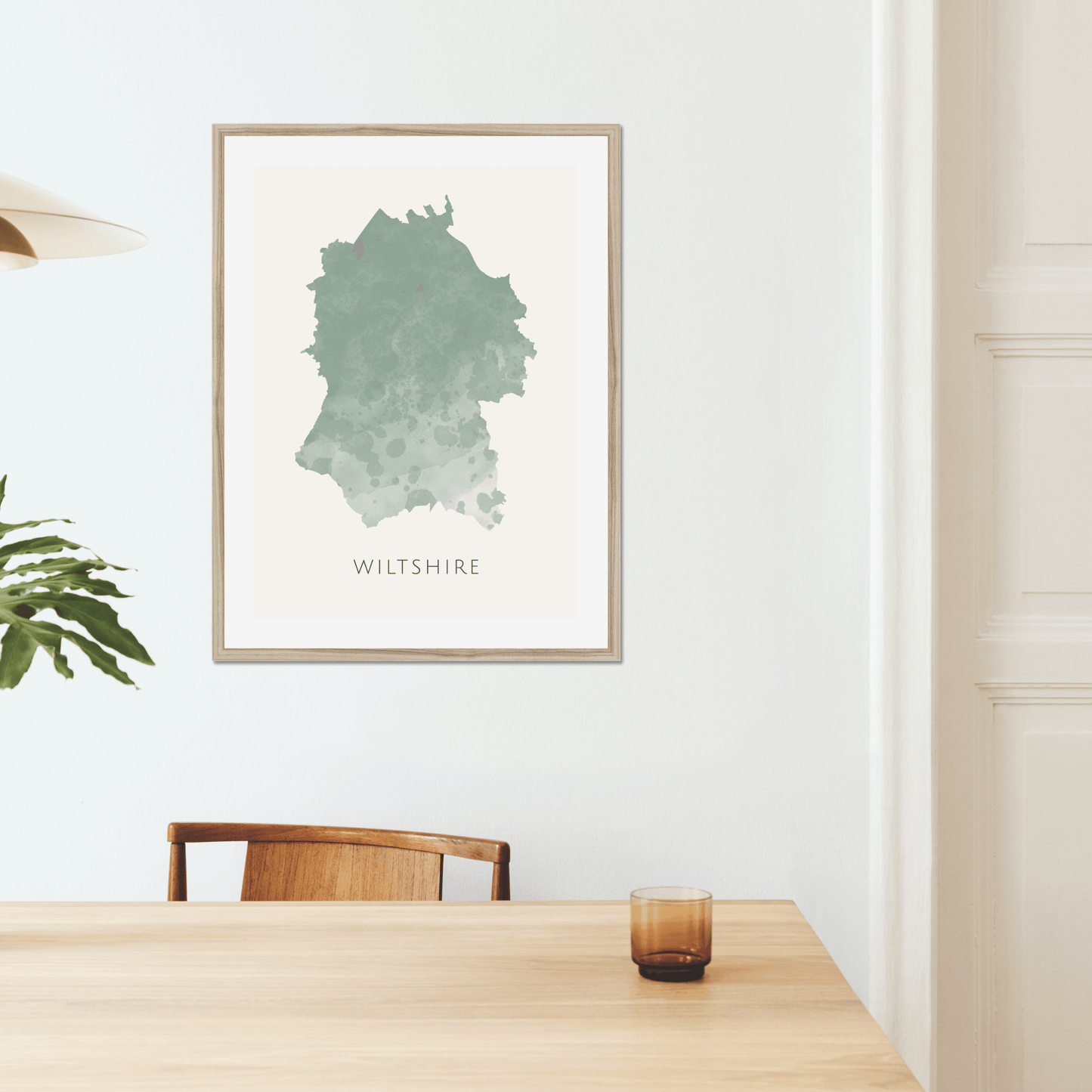 Wiltshire - Framed & Mounted Map