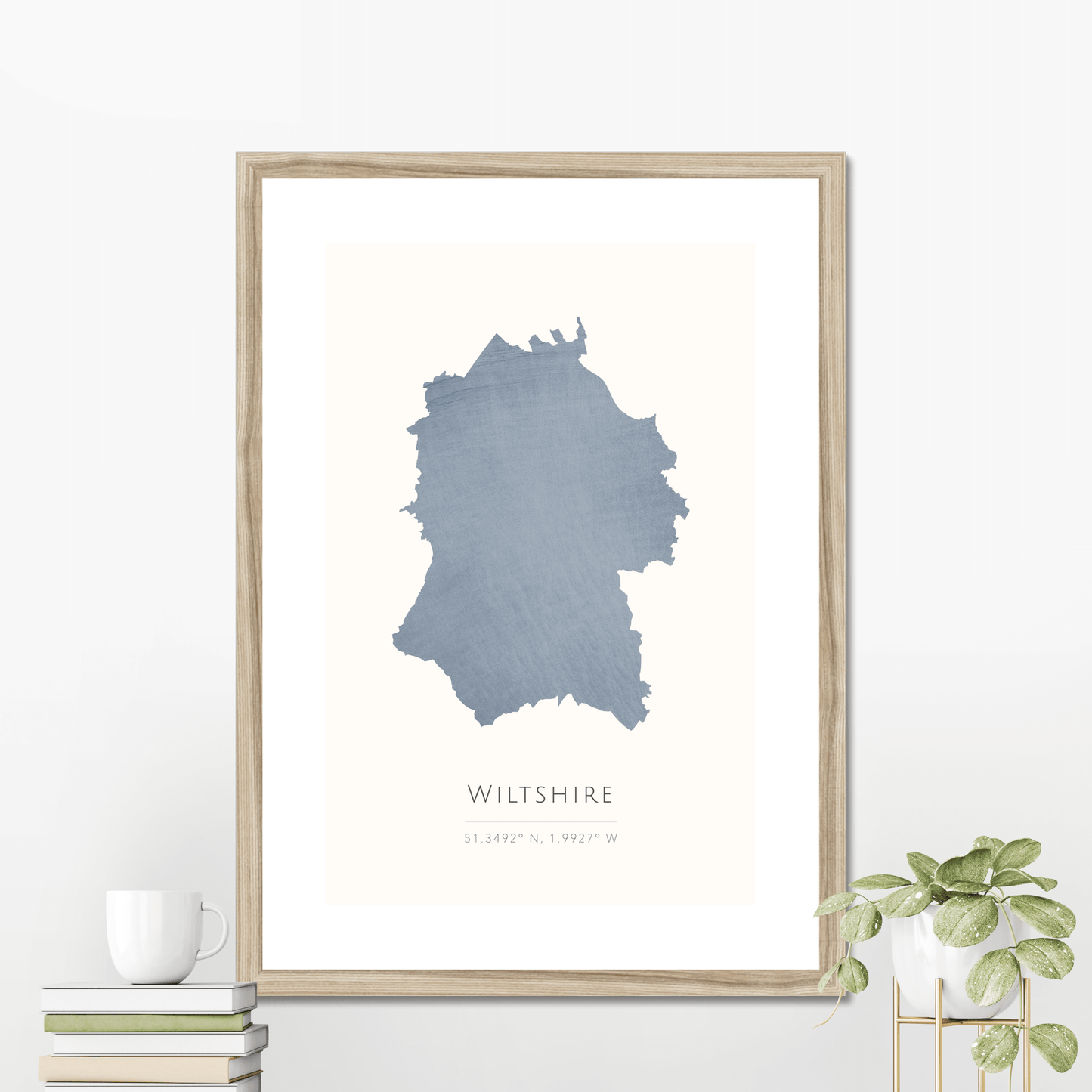 Wiltshire - Framed & Mounted Map