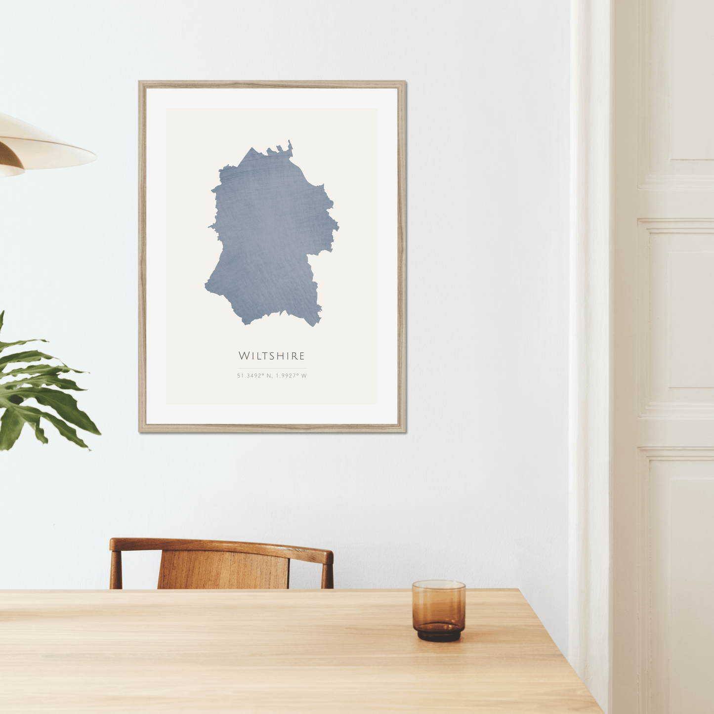 Wiltshire - Framed & Mounted Map