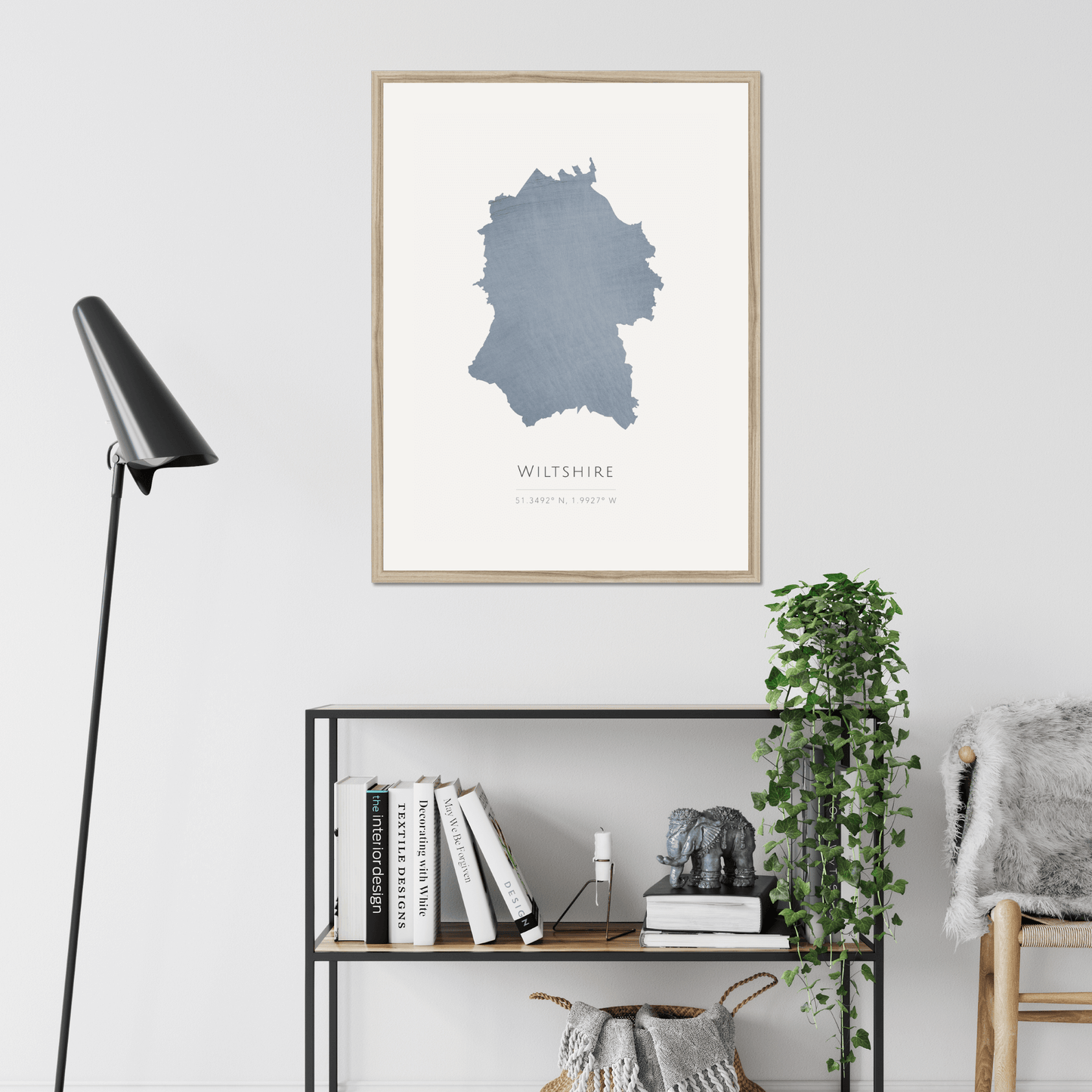 Wiltshire - Framed & Mounted Map
