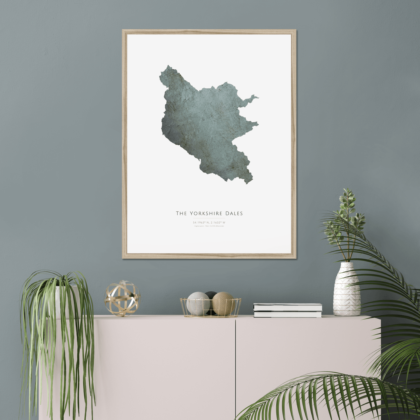 Map of the Yorkshire Dales - Fine Art Print