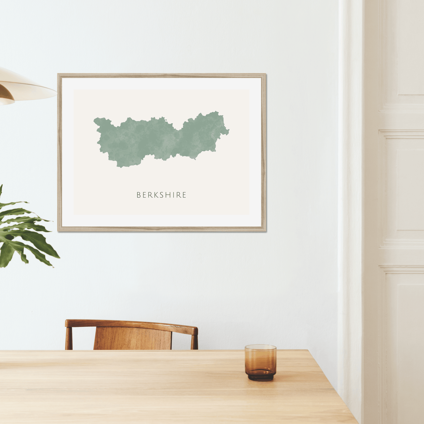 Berkshire - Framed & Mounted Map