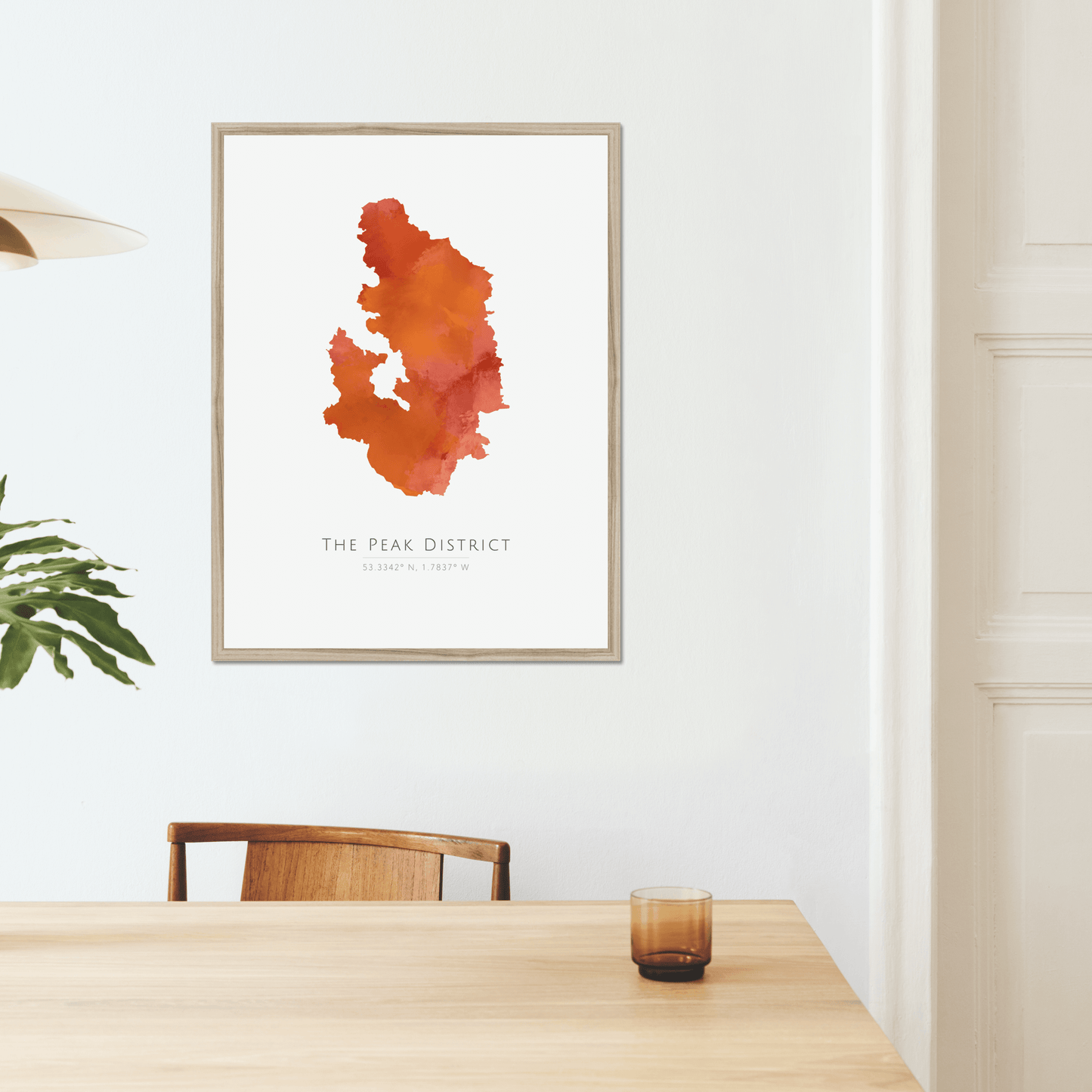 The Peak District - Framed & Mounted Map