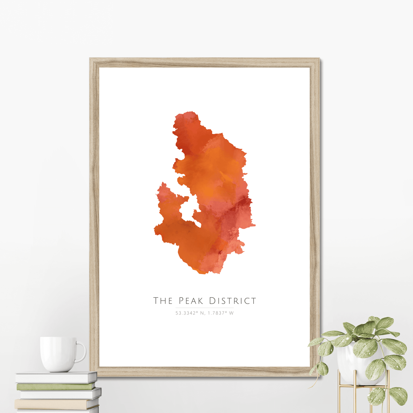 The Peak District - Framed & Mounted Map