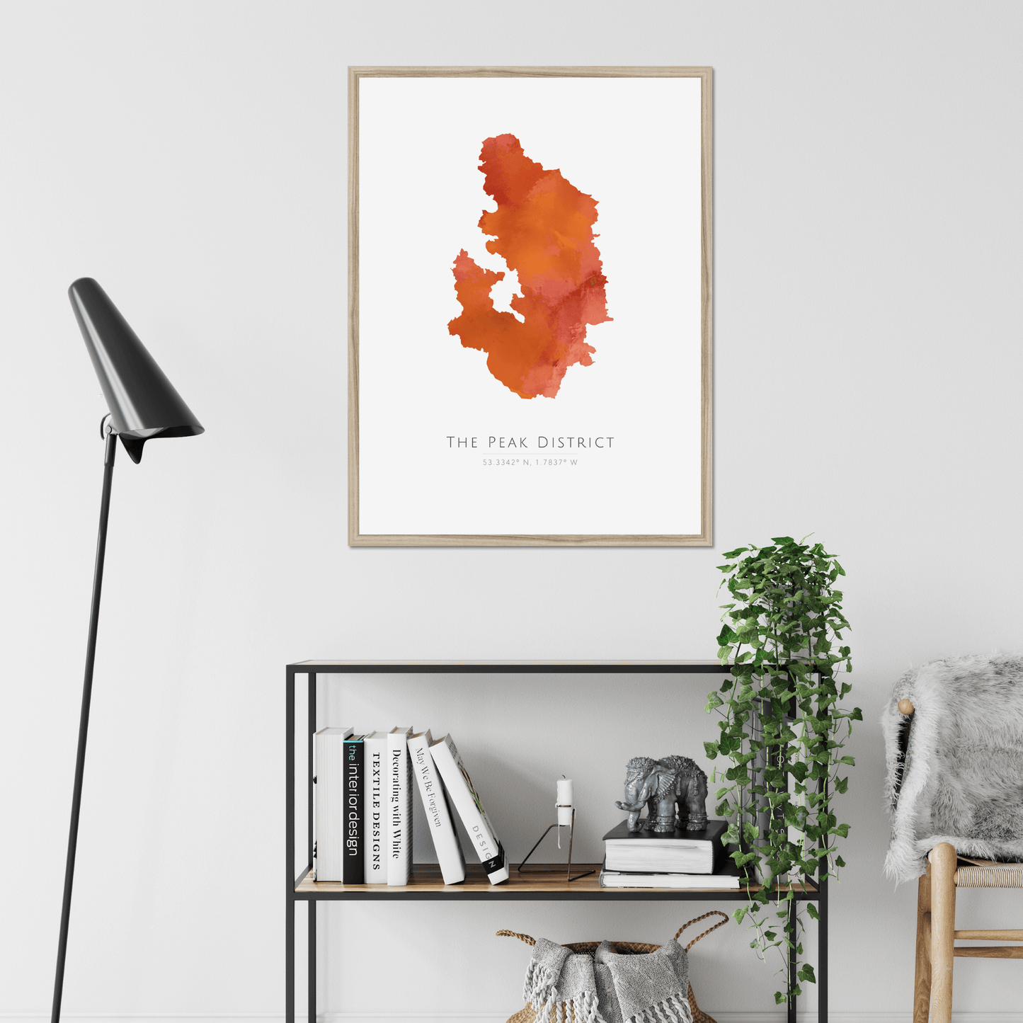 The Peak District - Framed & Mounted Map
