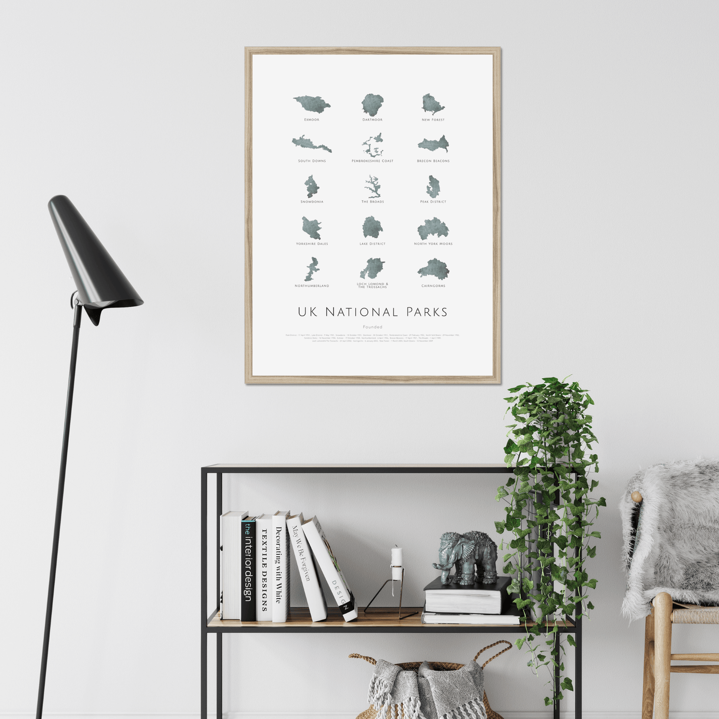 UK National Parks Map Poster