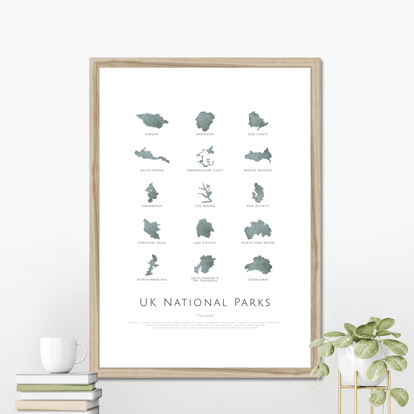 UK National Parks Map Poster