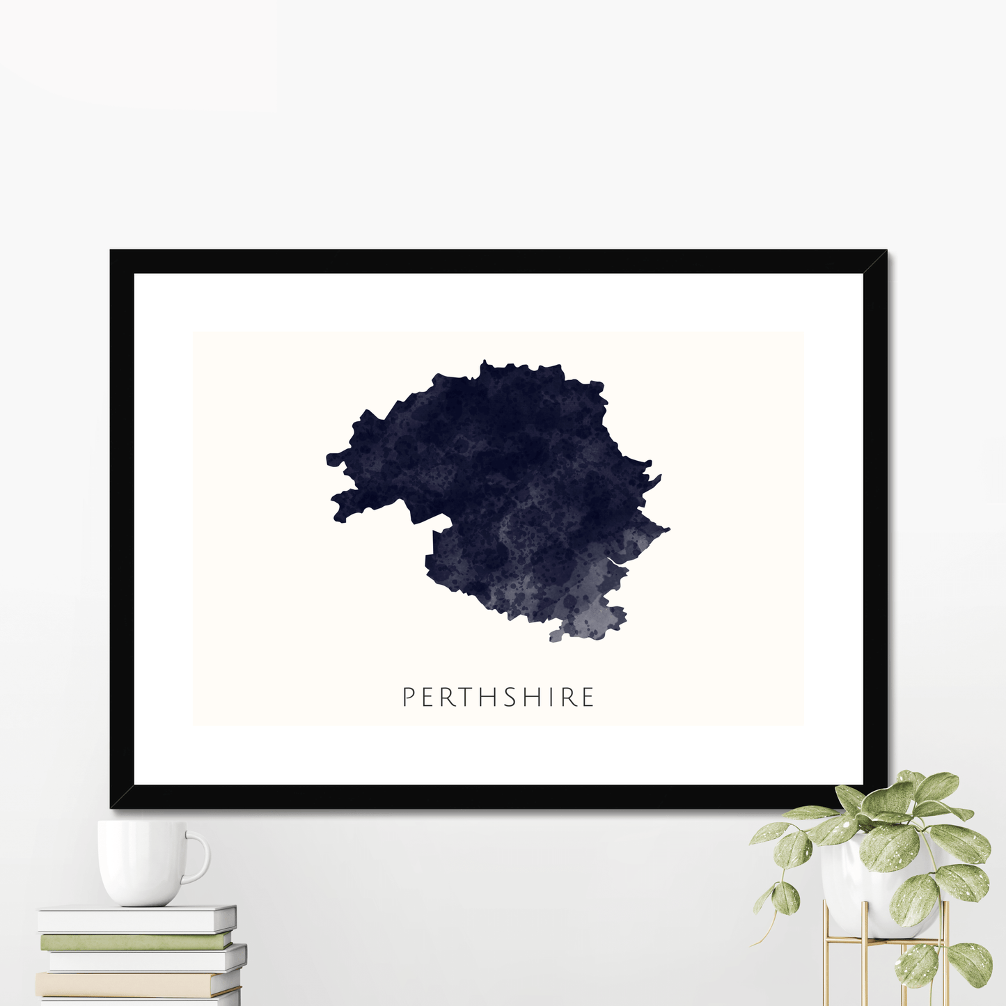 Perthshire - Framed & Mounted Map