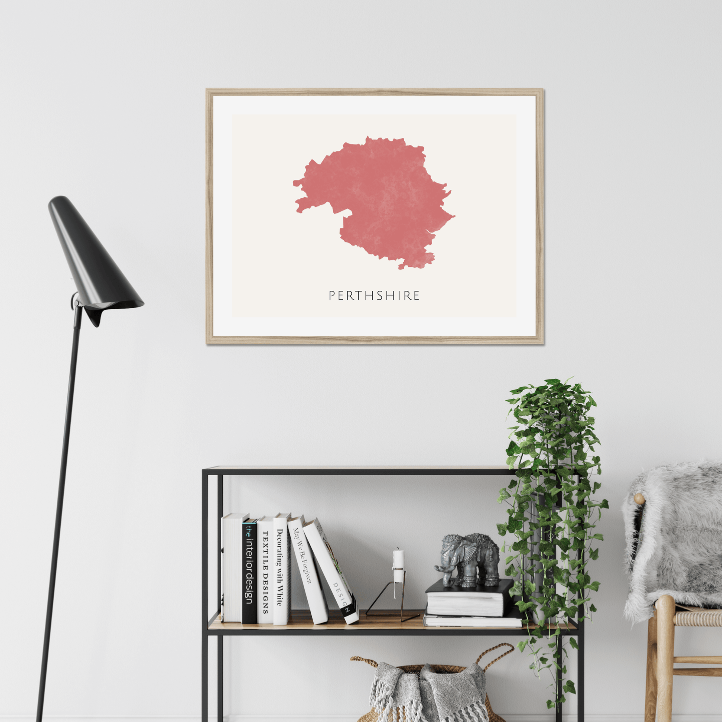 Perthshire - Framed & Mounted Map