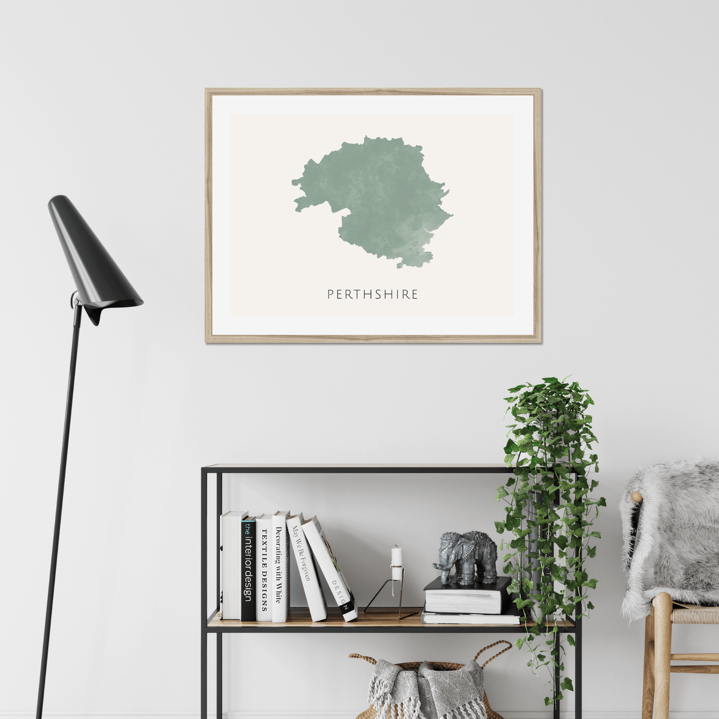 Perthshire - Framed & Mounted Map