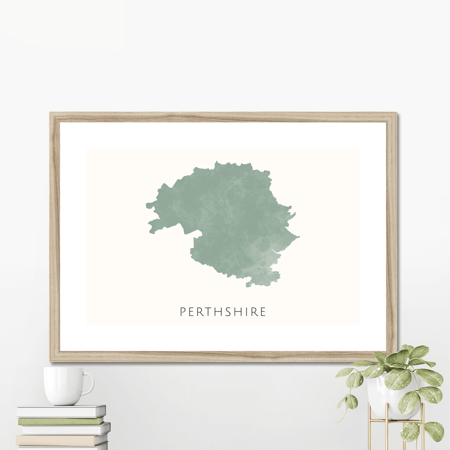 Perthshire - Framed & Mounted Map