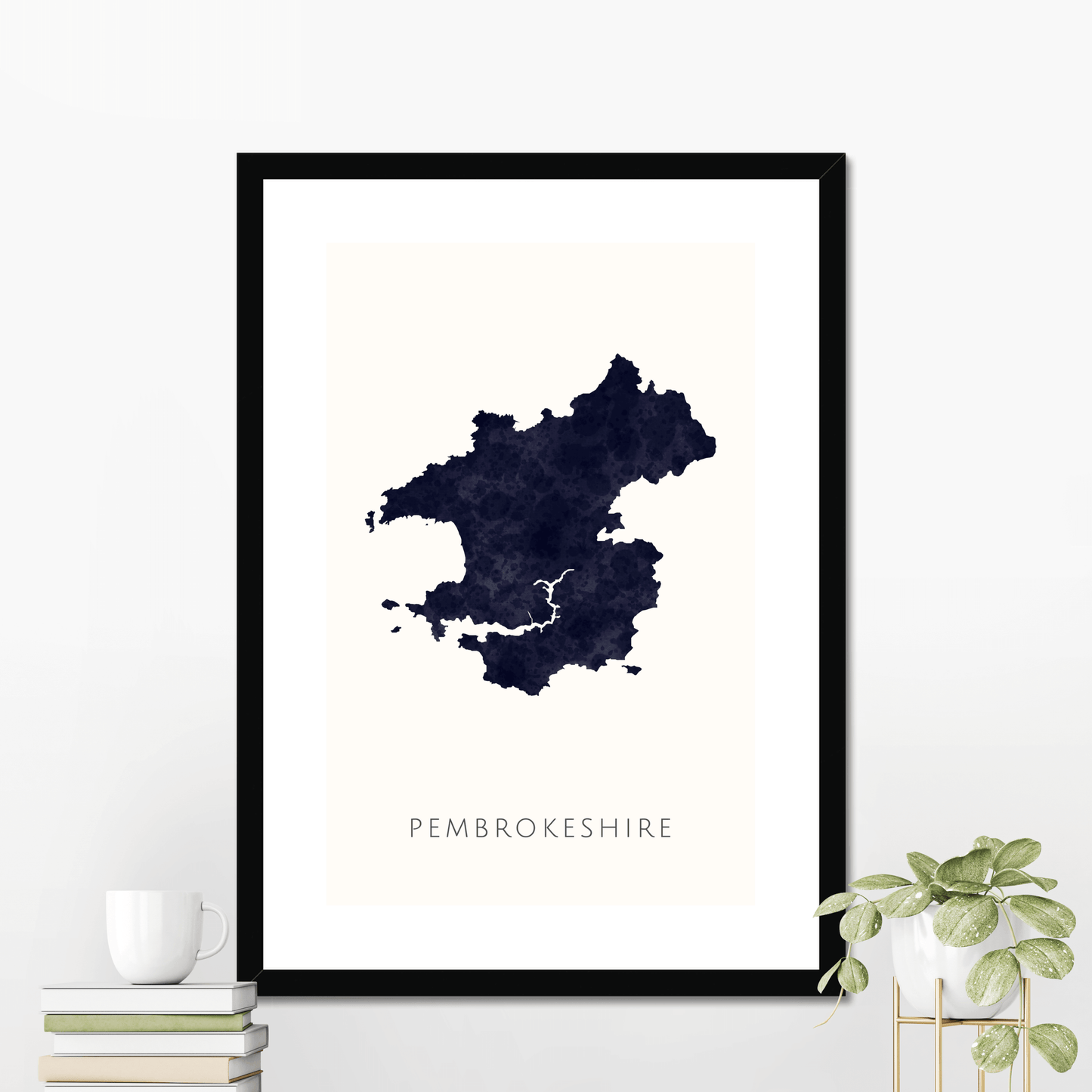 Pembrokeshire - Framed & Mounted Map