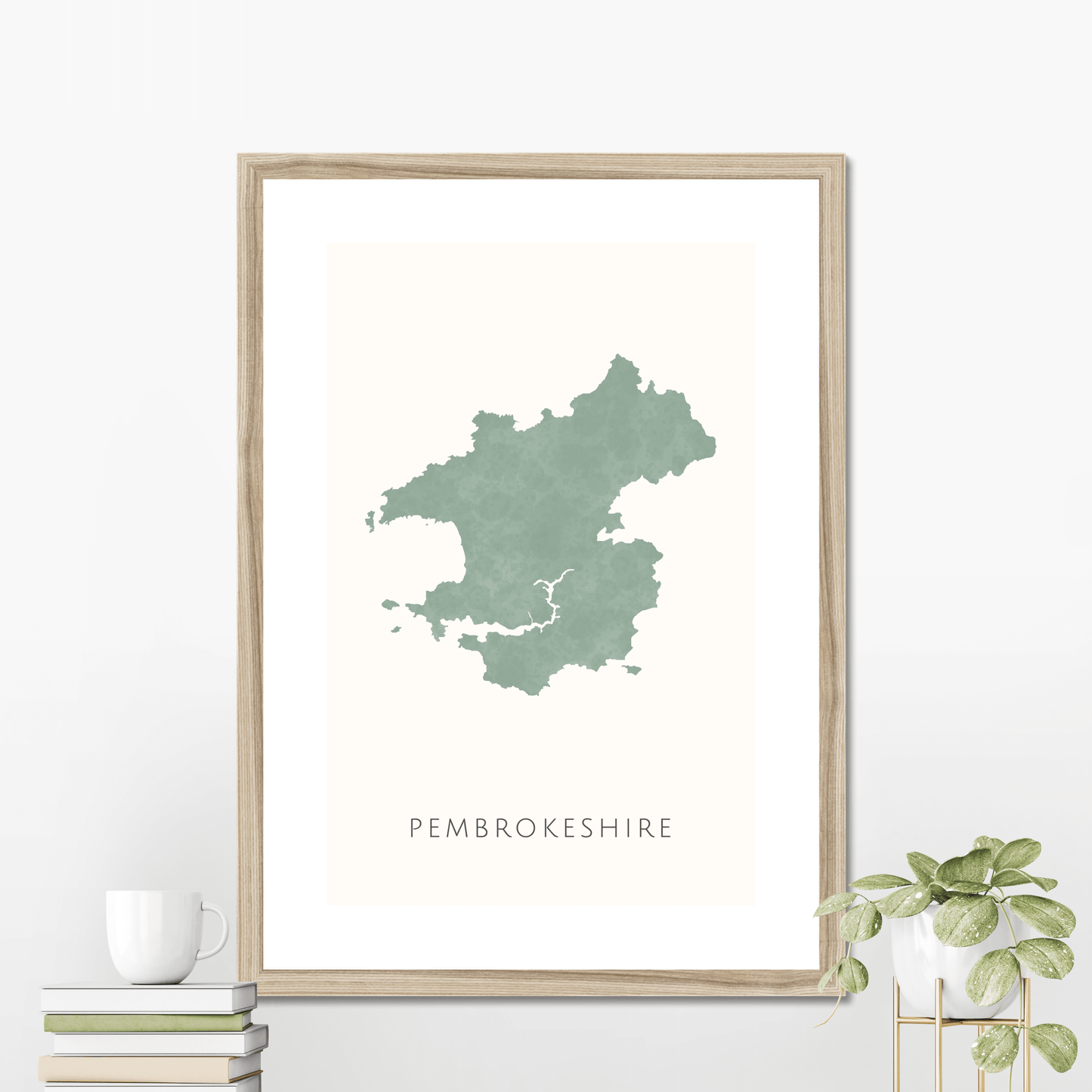 Pembrokeshire - Framed & Mounted Map