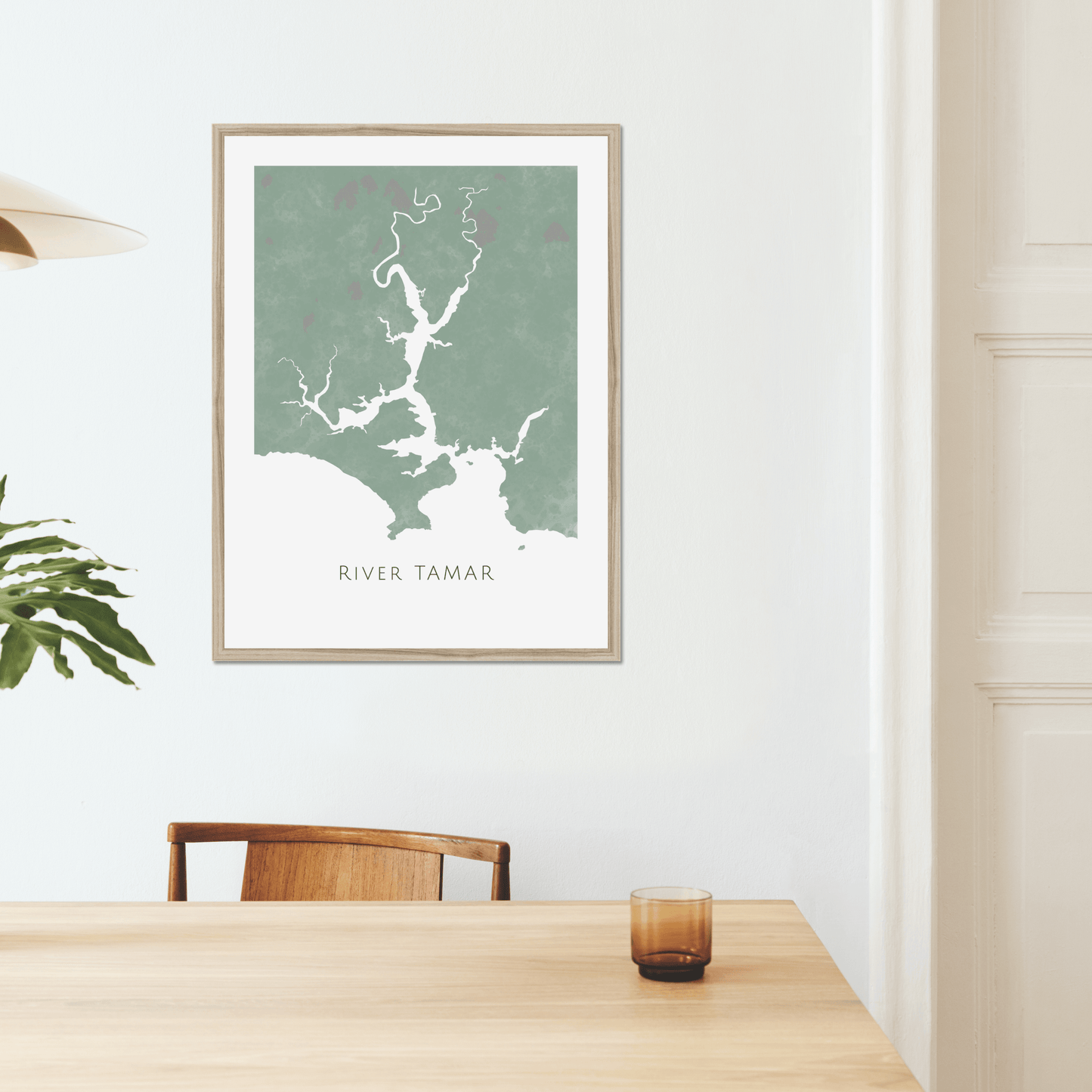 River Tamar - Framed & Mounted Map