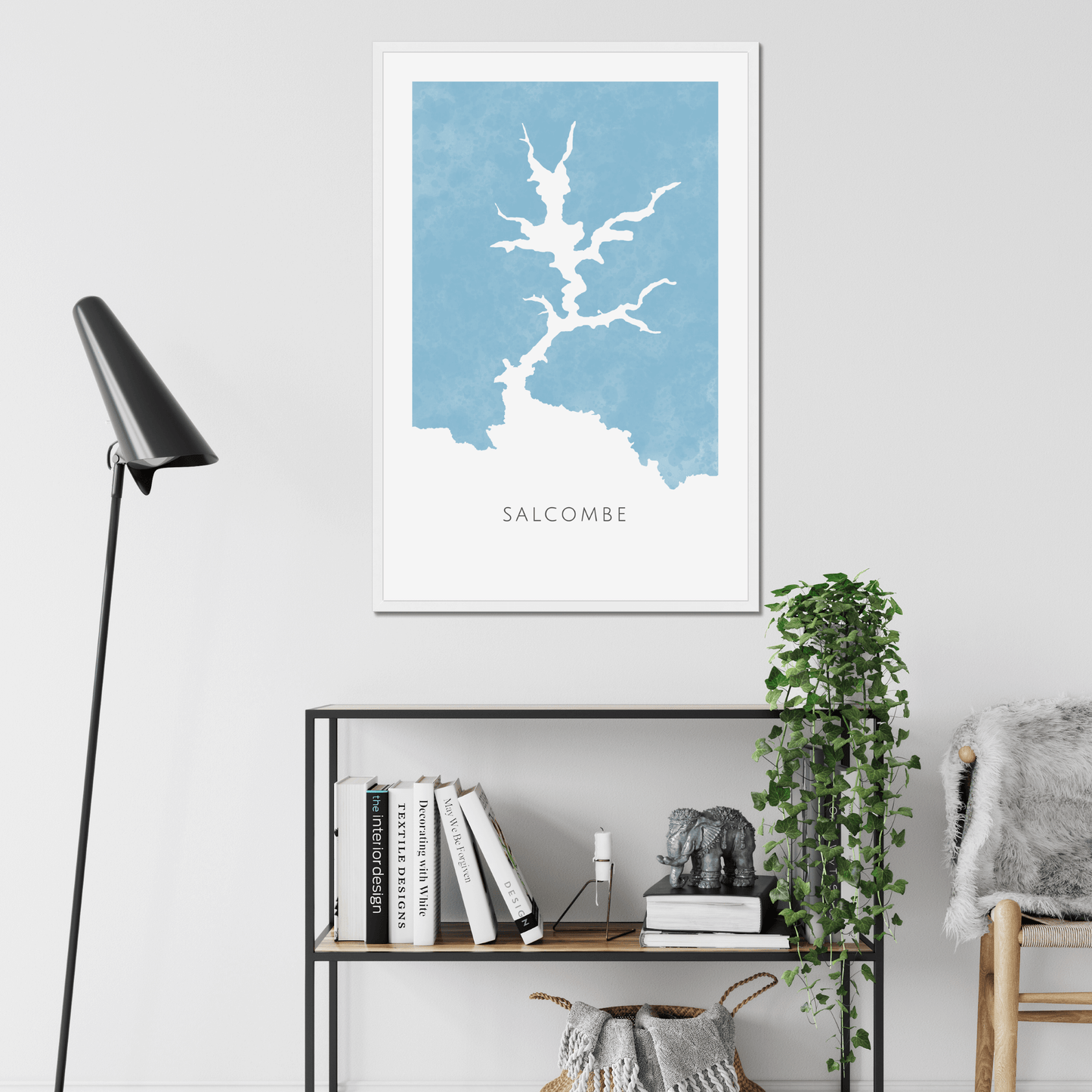 Salcombe - Framed & Mounted Map