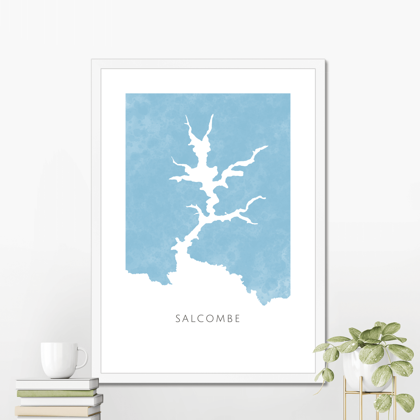 Salcombe - Framed & Mounted Map