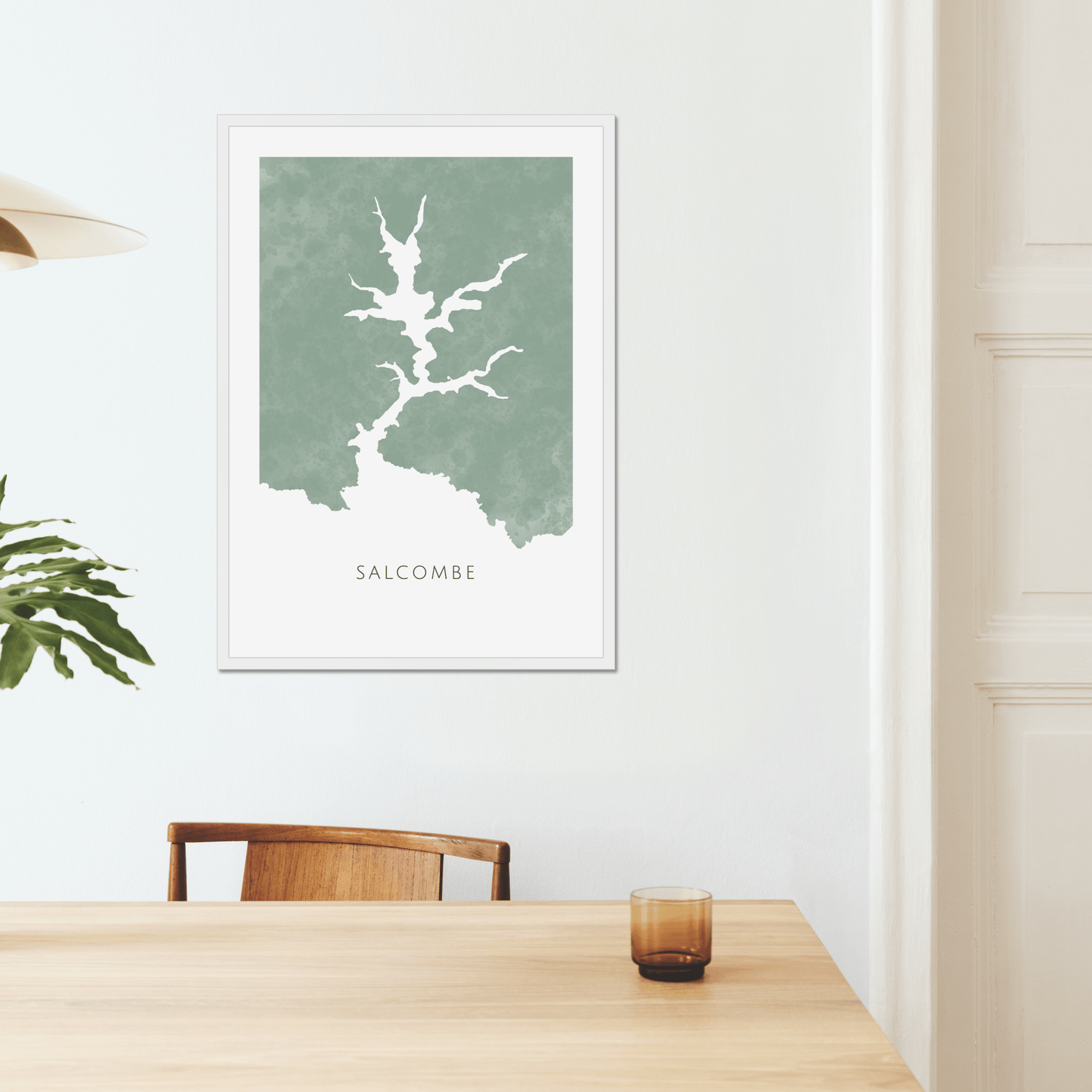 Salcombe - Framed & Mounted Map