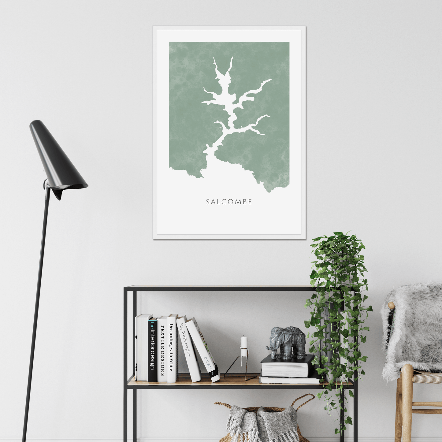 Salcombe - Framed & Mounted Map