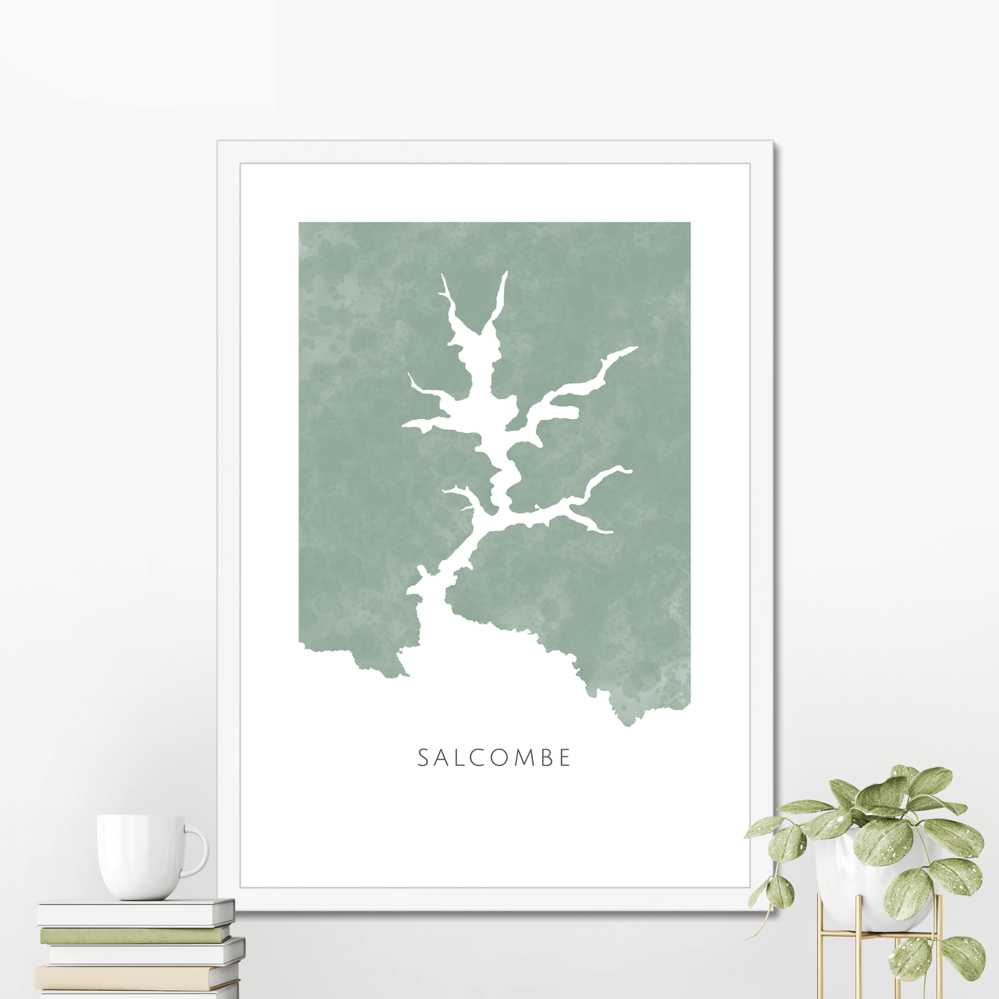 Salcombe - Framed & Mounted Map