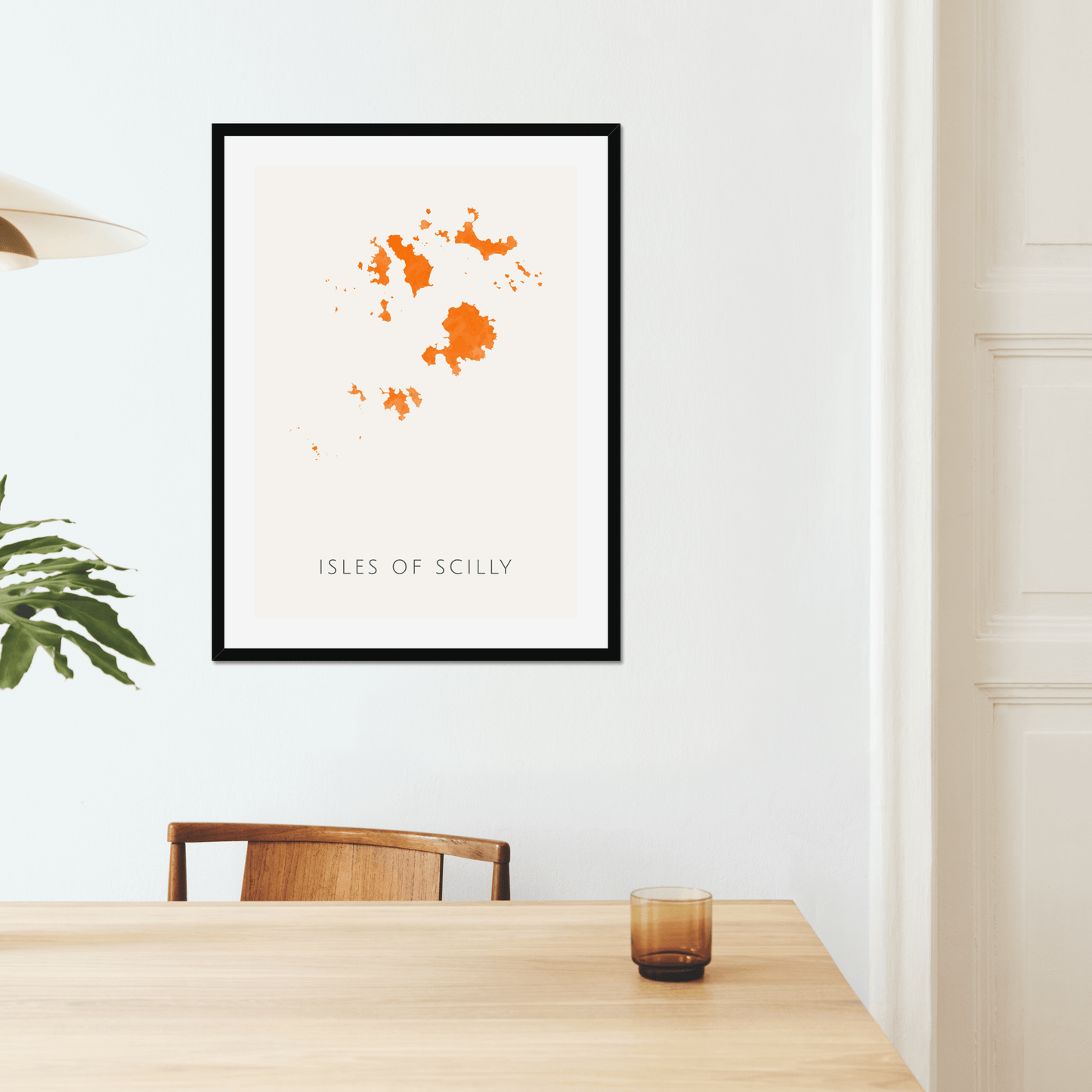 The Scilly Isles - Framed & Mounted Map
