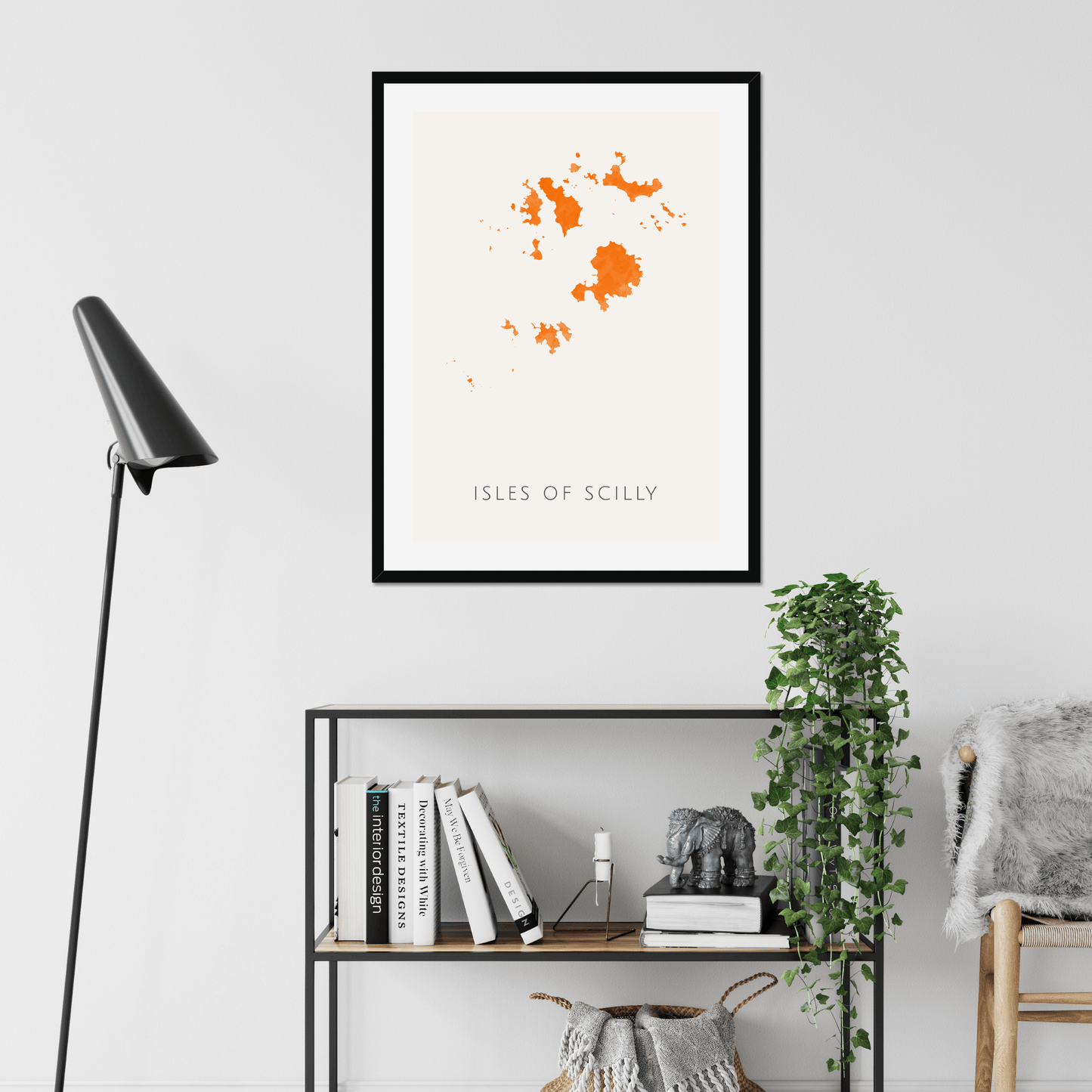 The Scilly Isles - Framed & Mounted Map