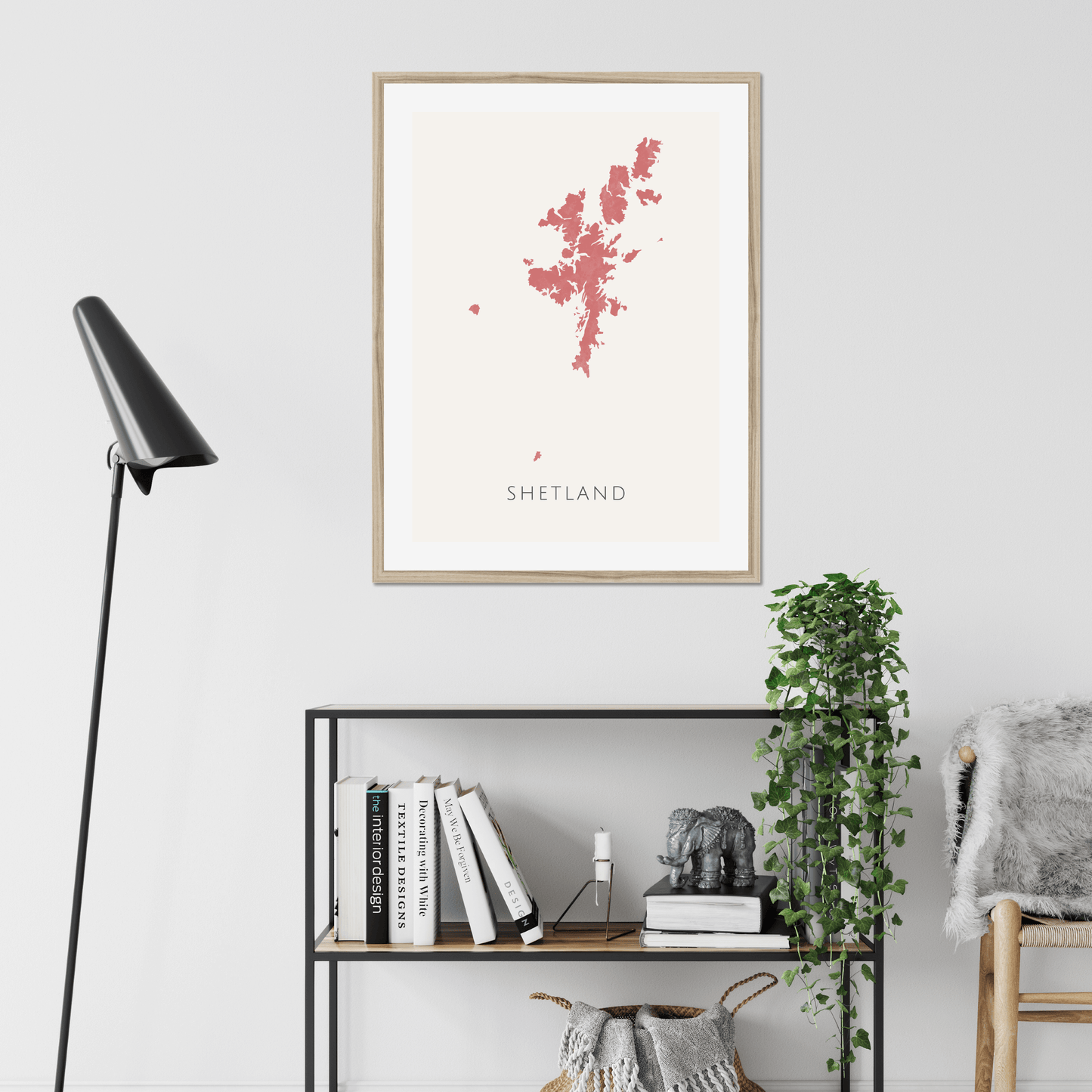 Shetland - Framed & Mounted Map