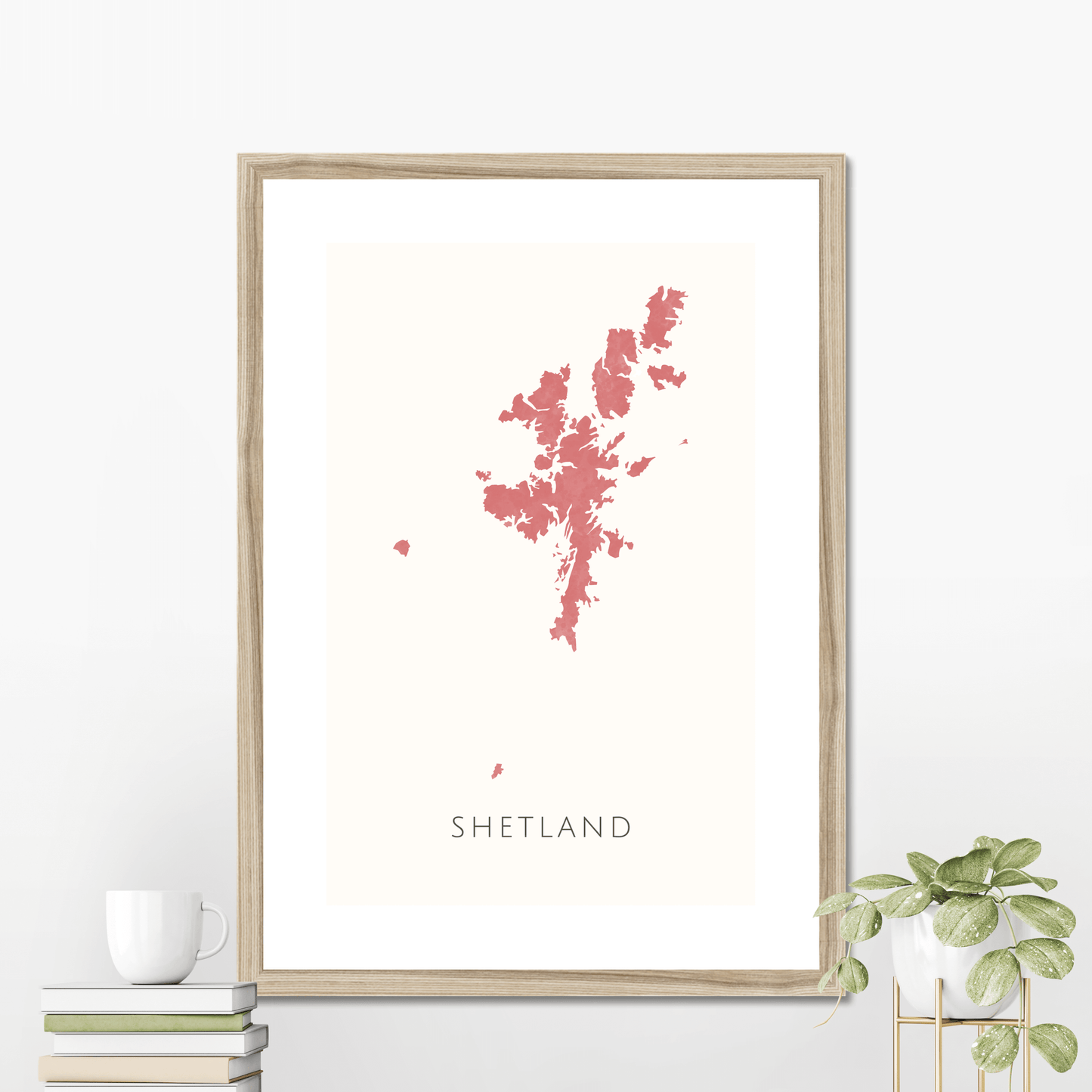 Shetland - Framed & Mounted Map