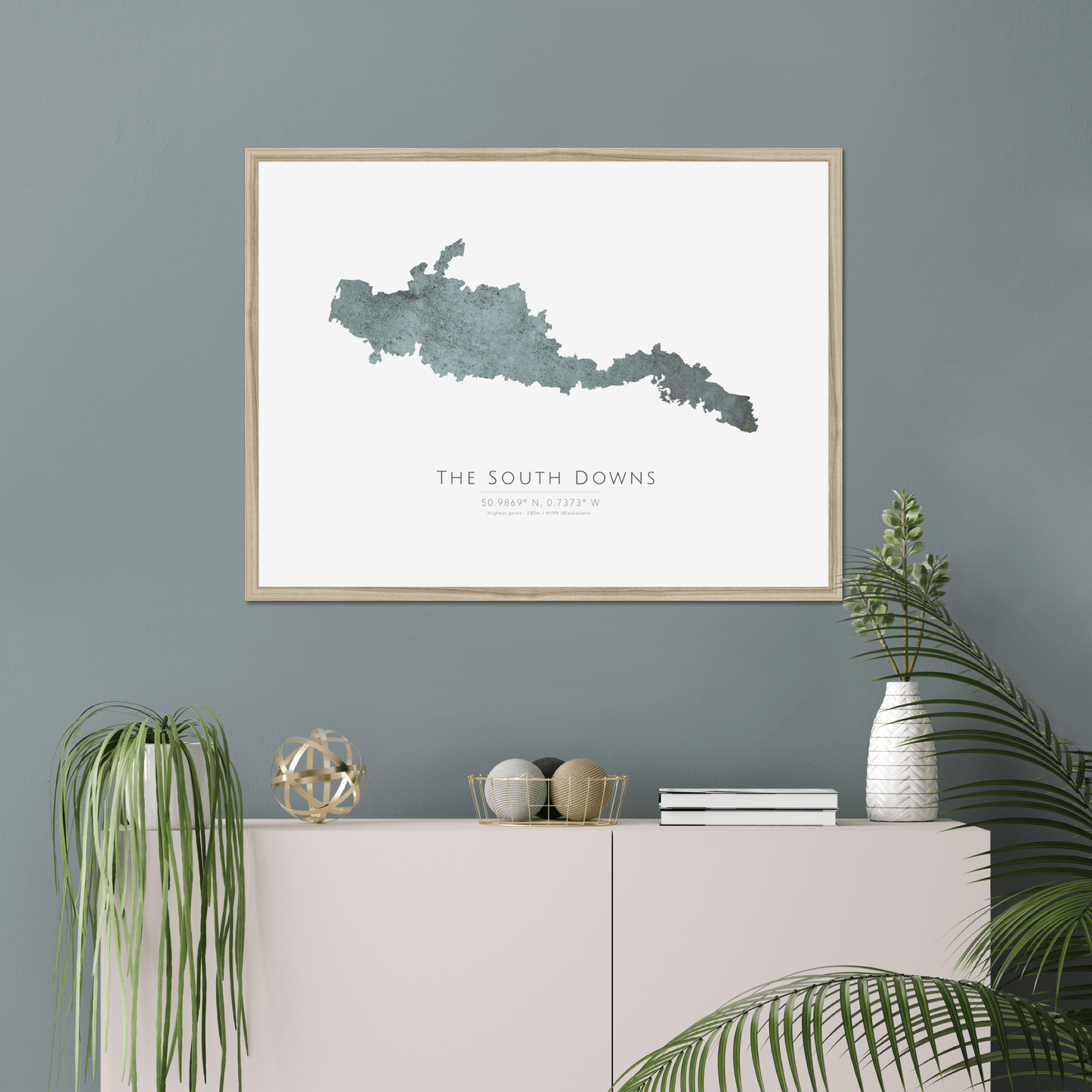 Map of The South Downs - Fine Art Print