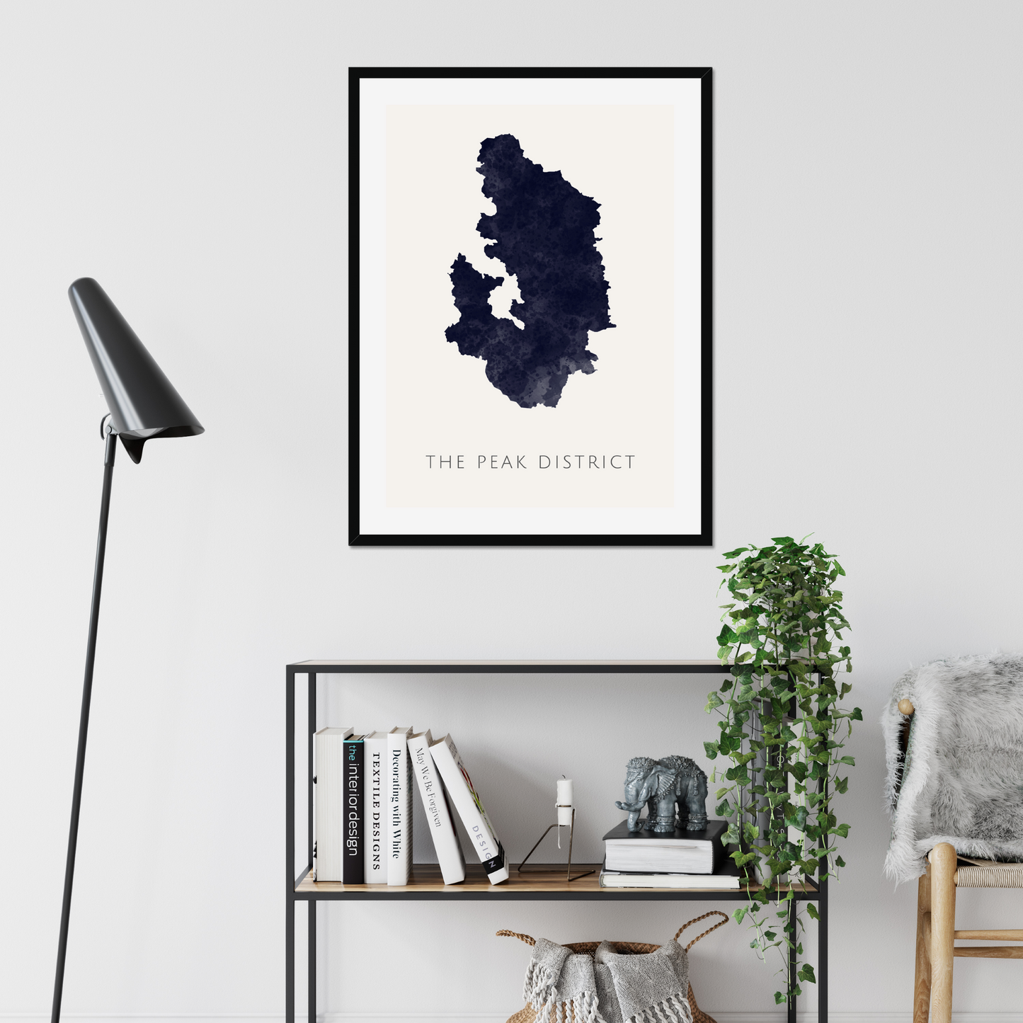 The Peak District - Framed & Mounted Map