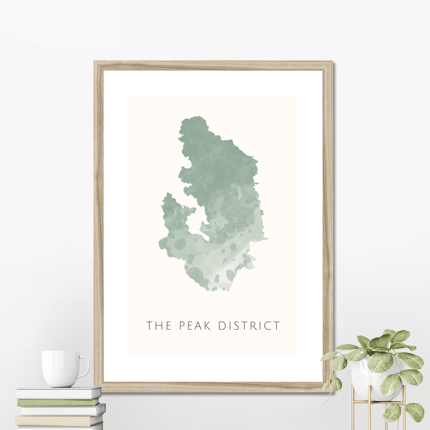 The Peak District - Framed & Mounted Map