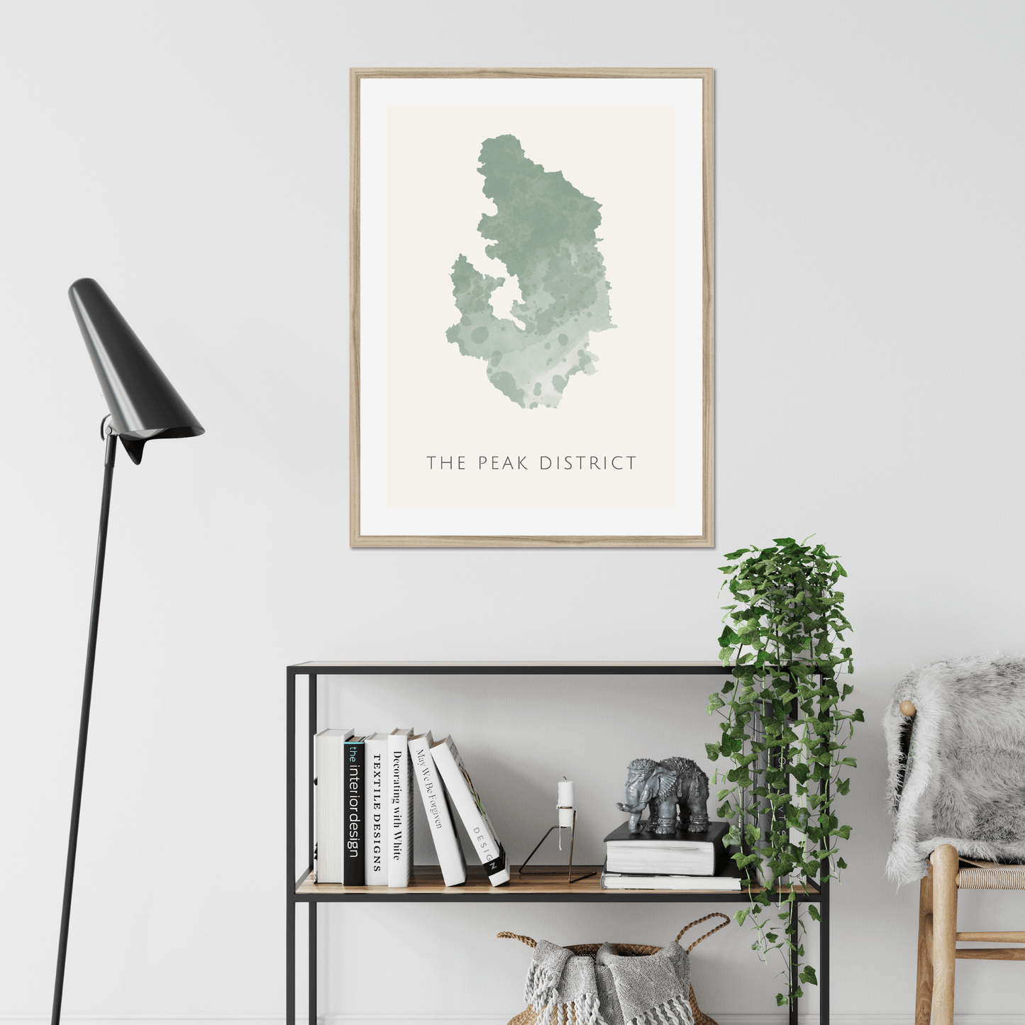 The Peak District - Framed & Mounted Map