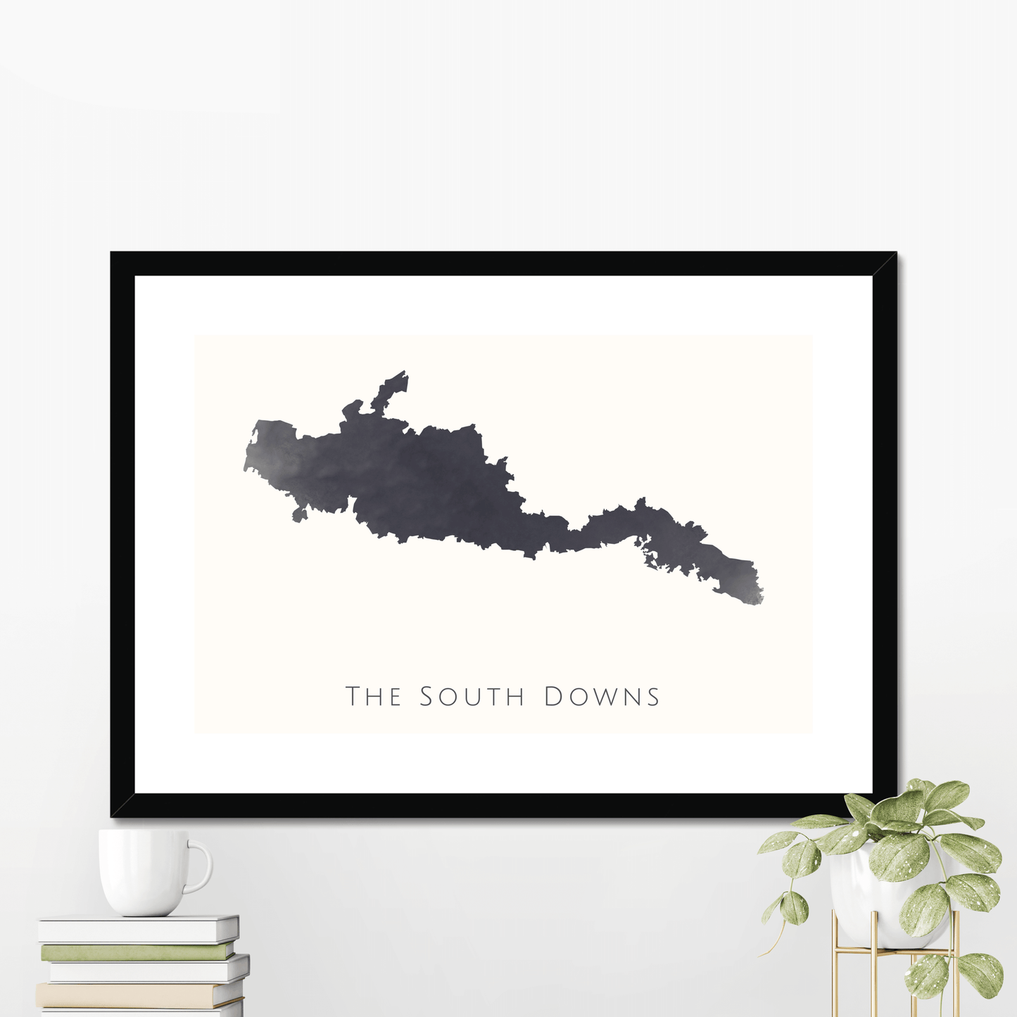 The South Downs - Framed & Mounted Map