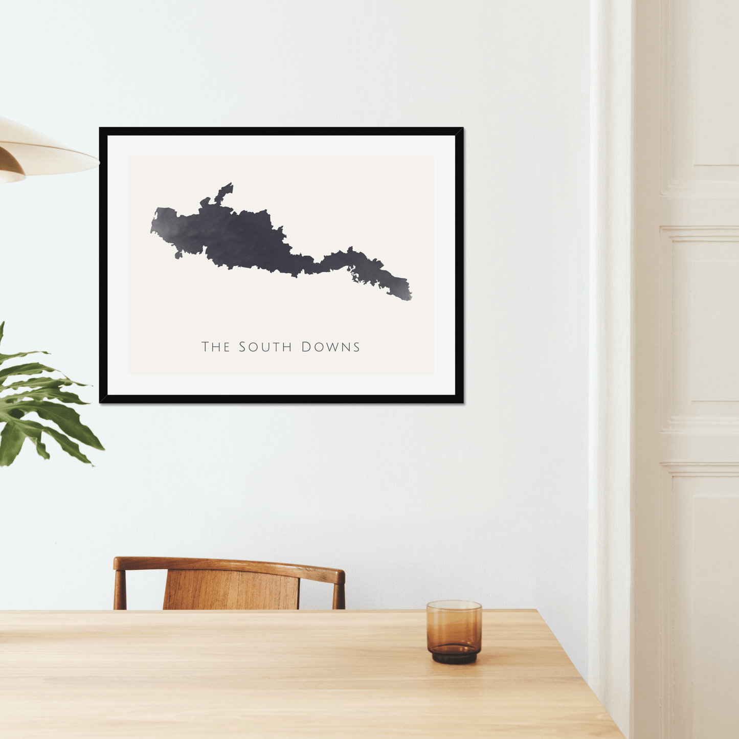 The South Downs - Framed & Mounted Map
