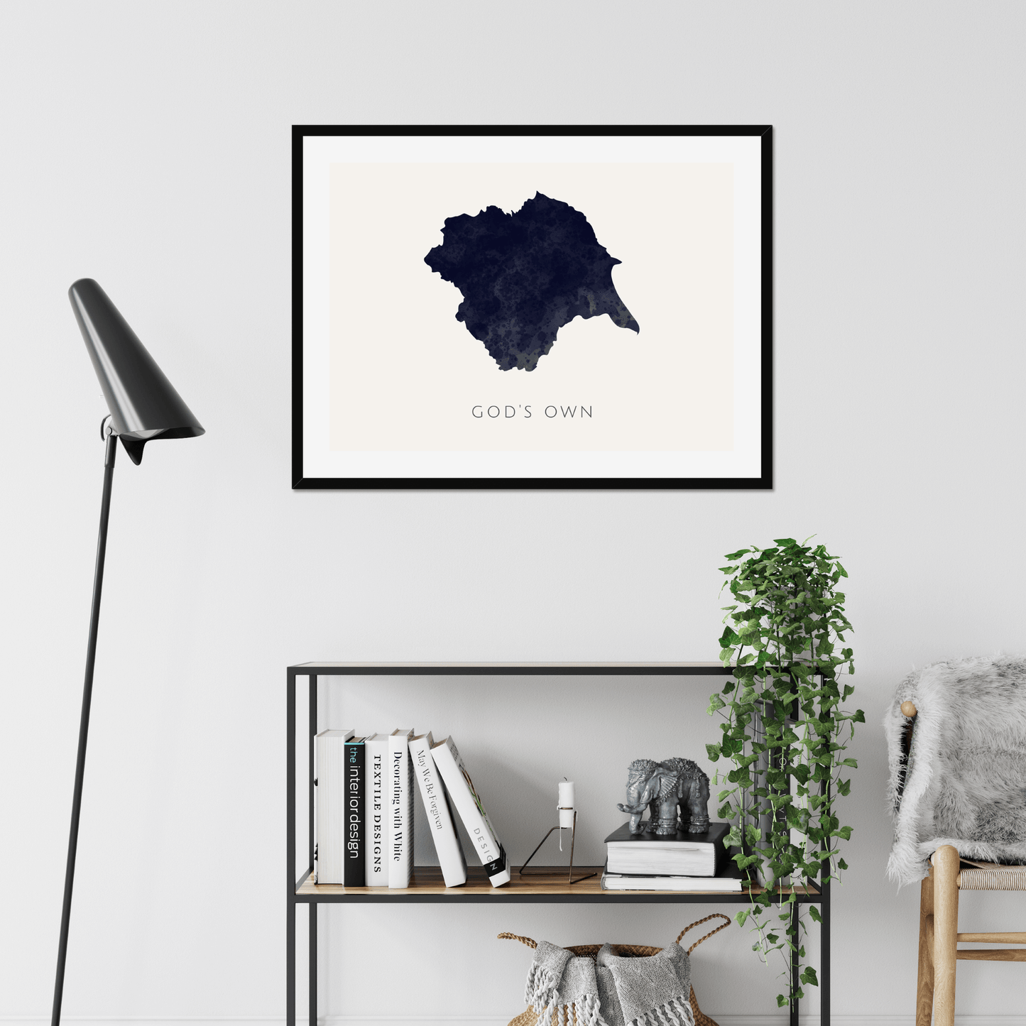 Yorkshire - Framed & Mounted Map