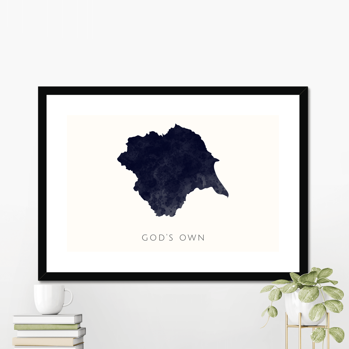 Yorkshire - Framed & Mounted Map