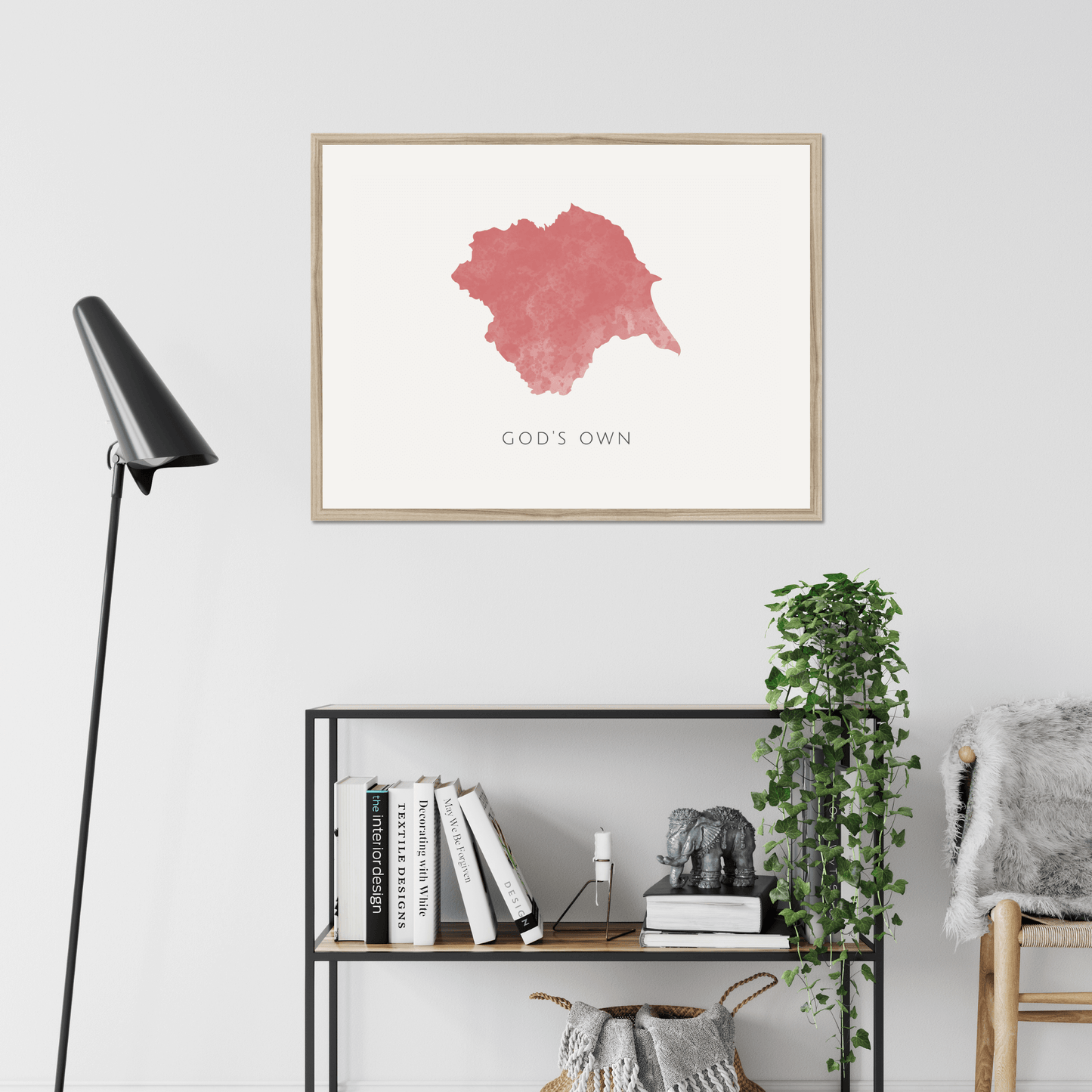 Yorkshire - Framed & Mounted Map