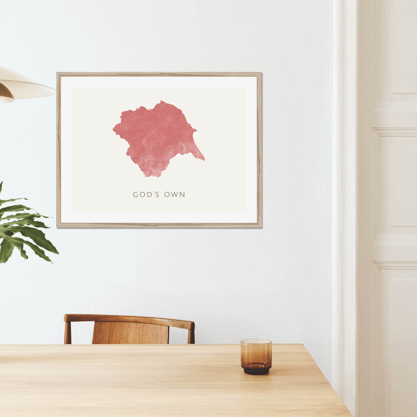 Yorkshire - Framed & Mounted Map