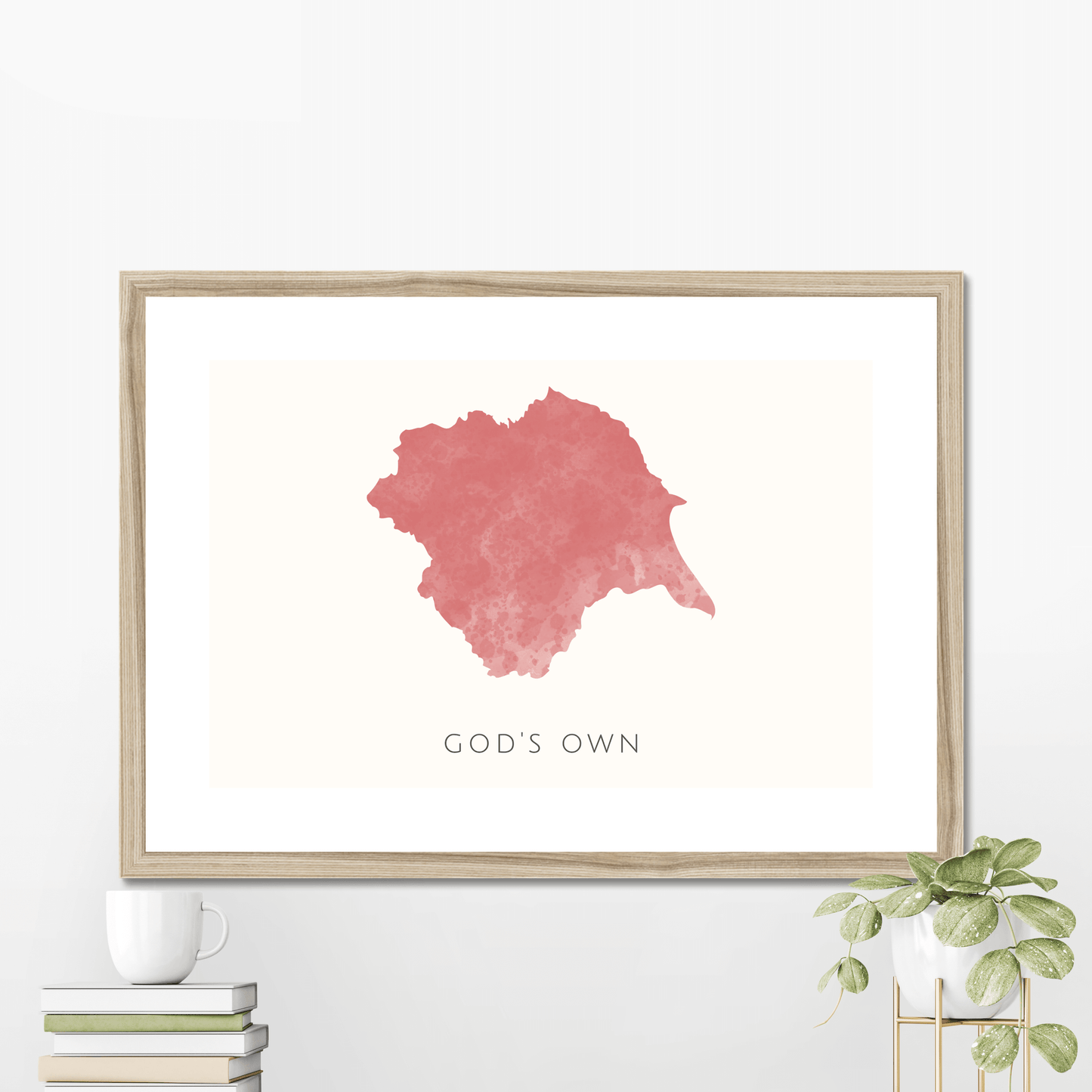 Yorkshire - Framed & Mounted Map