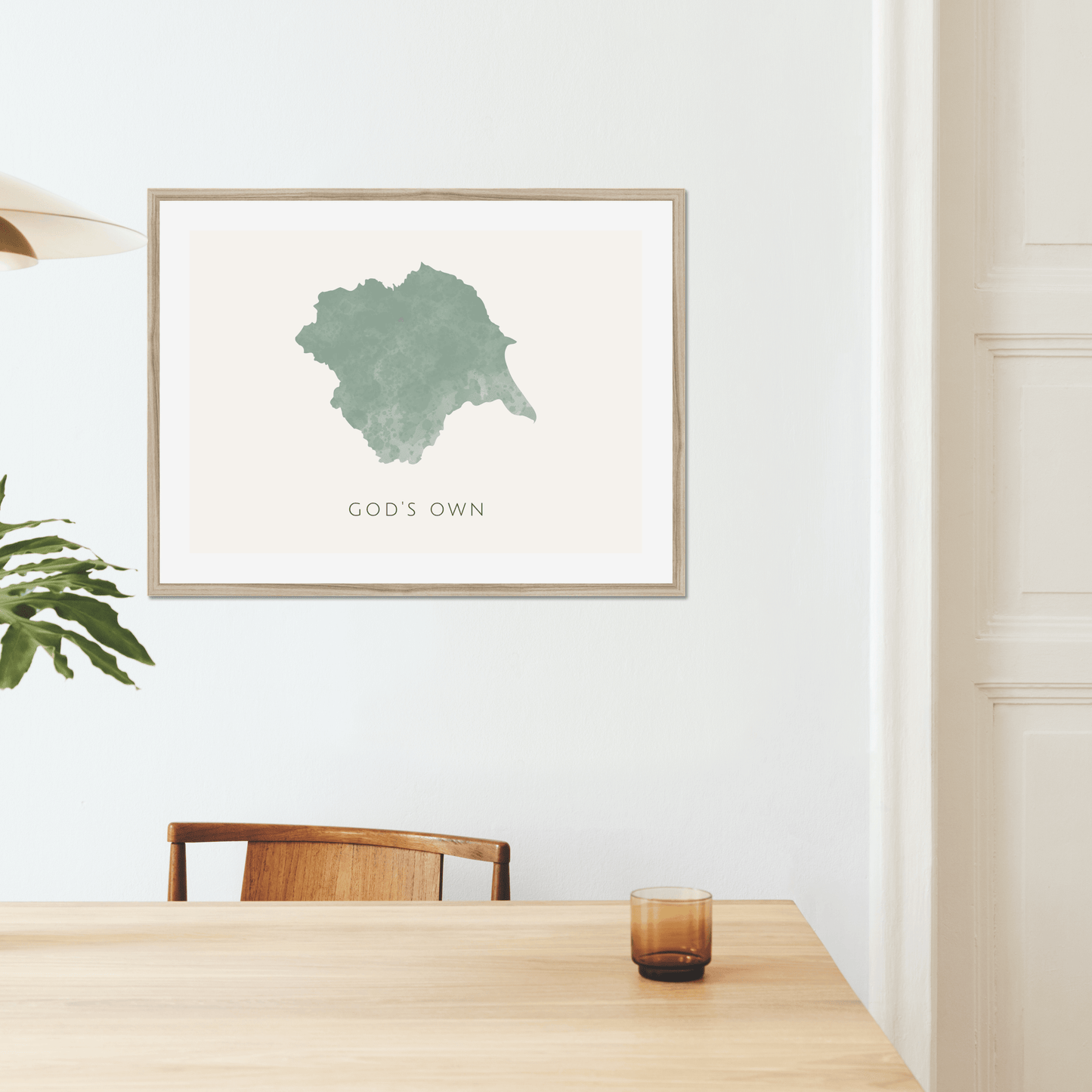 Yorkshire - Framed & Mounted Map