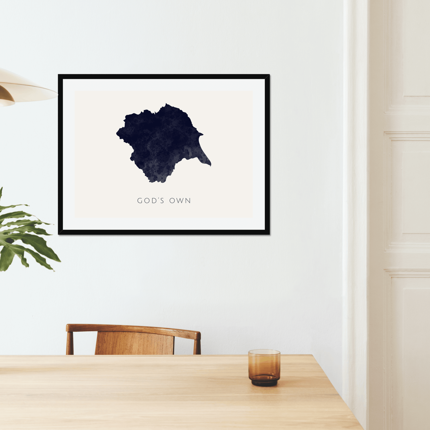 Yorkshire - Framed & Mounted Map