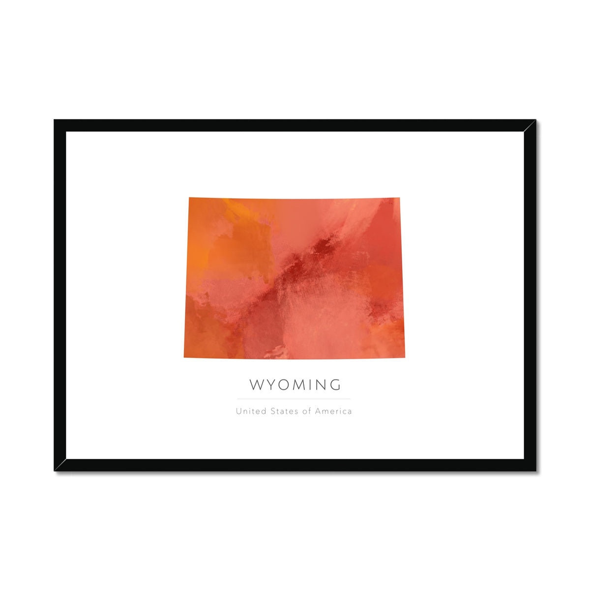 Wyoming - Framed & Mounted Map