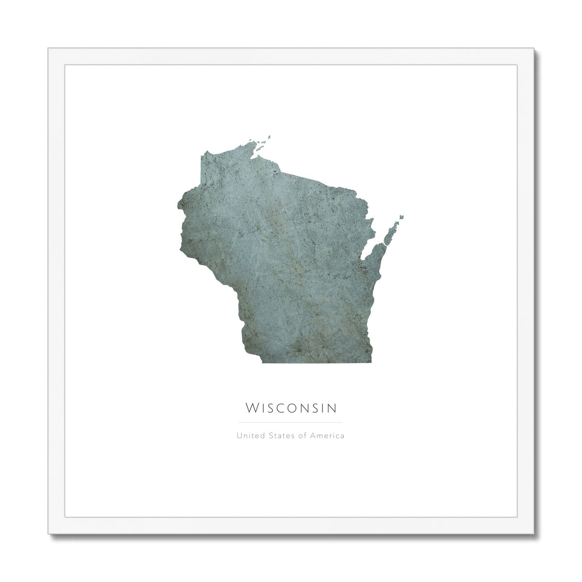 Wisconsin - Framed & Mounted Map
