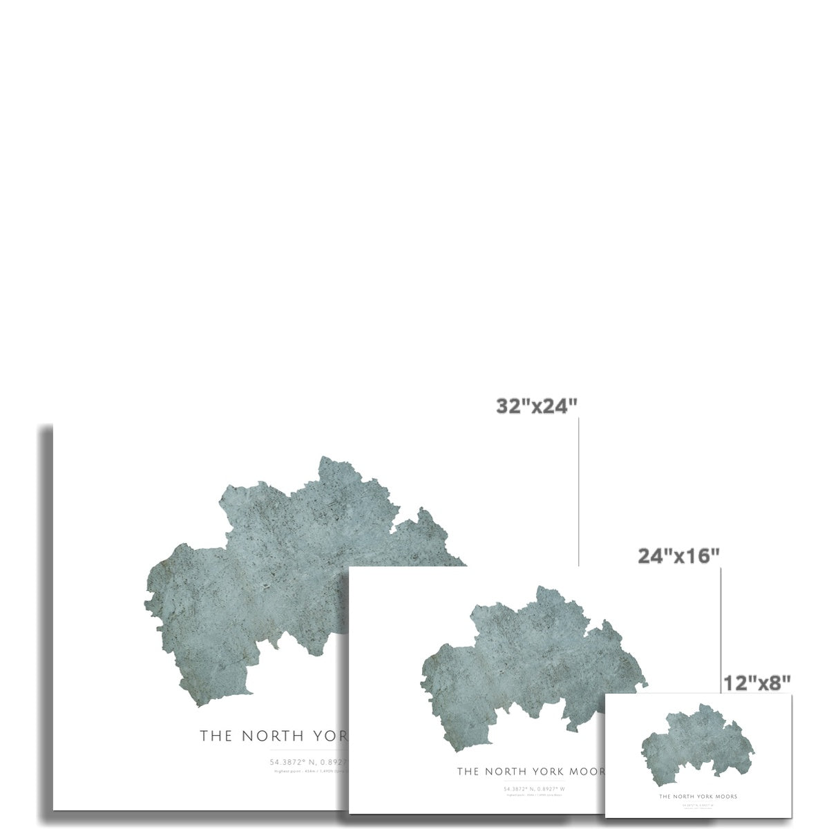 Map of the North York Moors - Fine Art Print