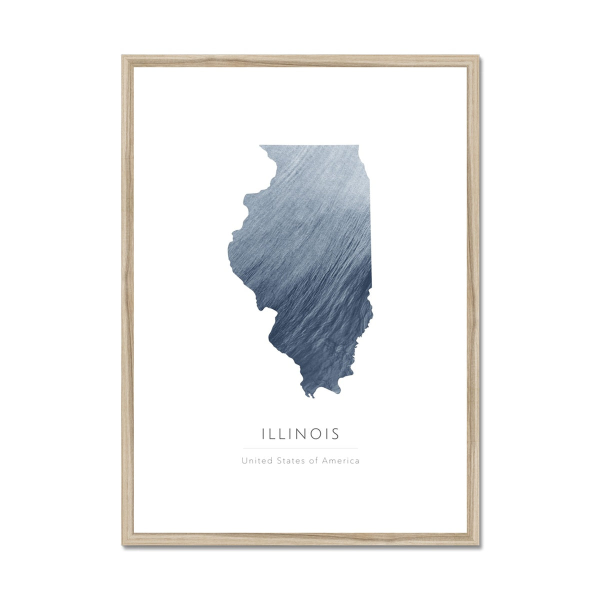 Illinois - Framed & Mounted Map