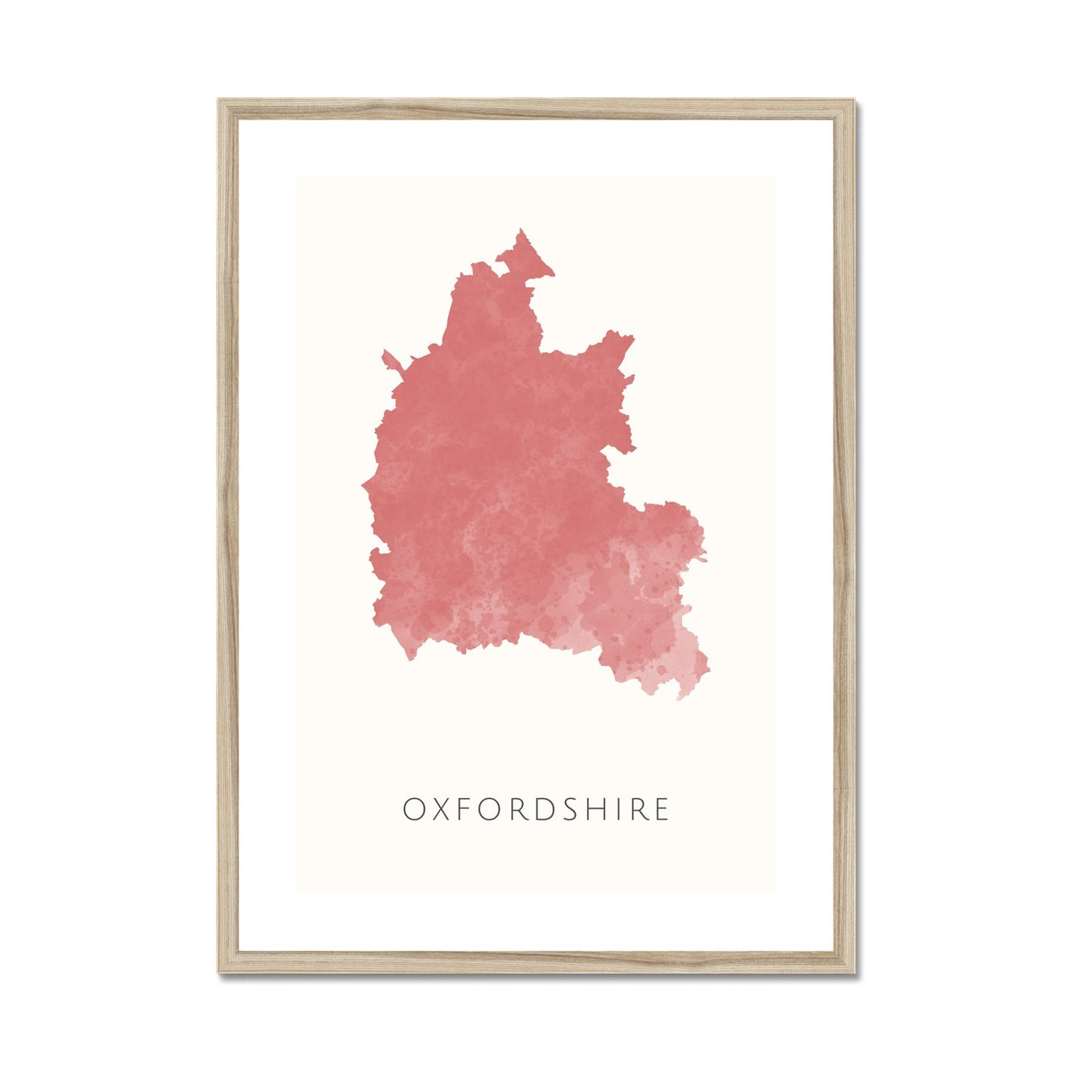 Oxfordshire - Framed & Mounted Map