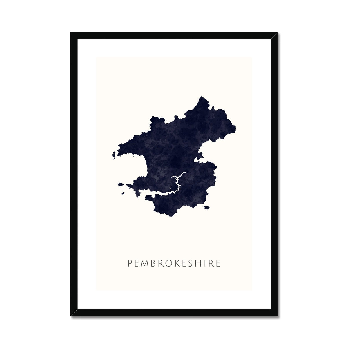 Pembrokeshire - Framed & Mounted Map